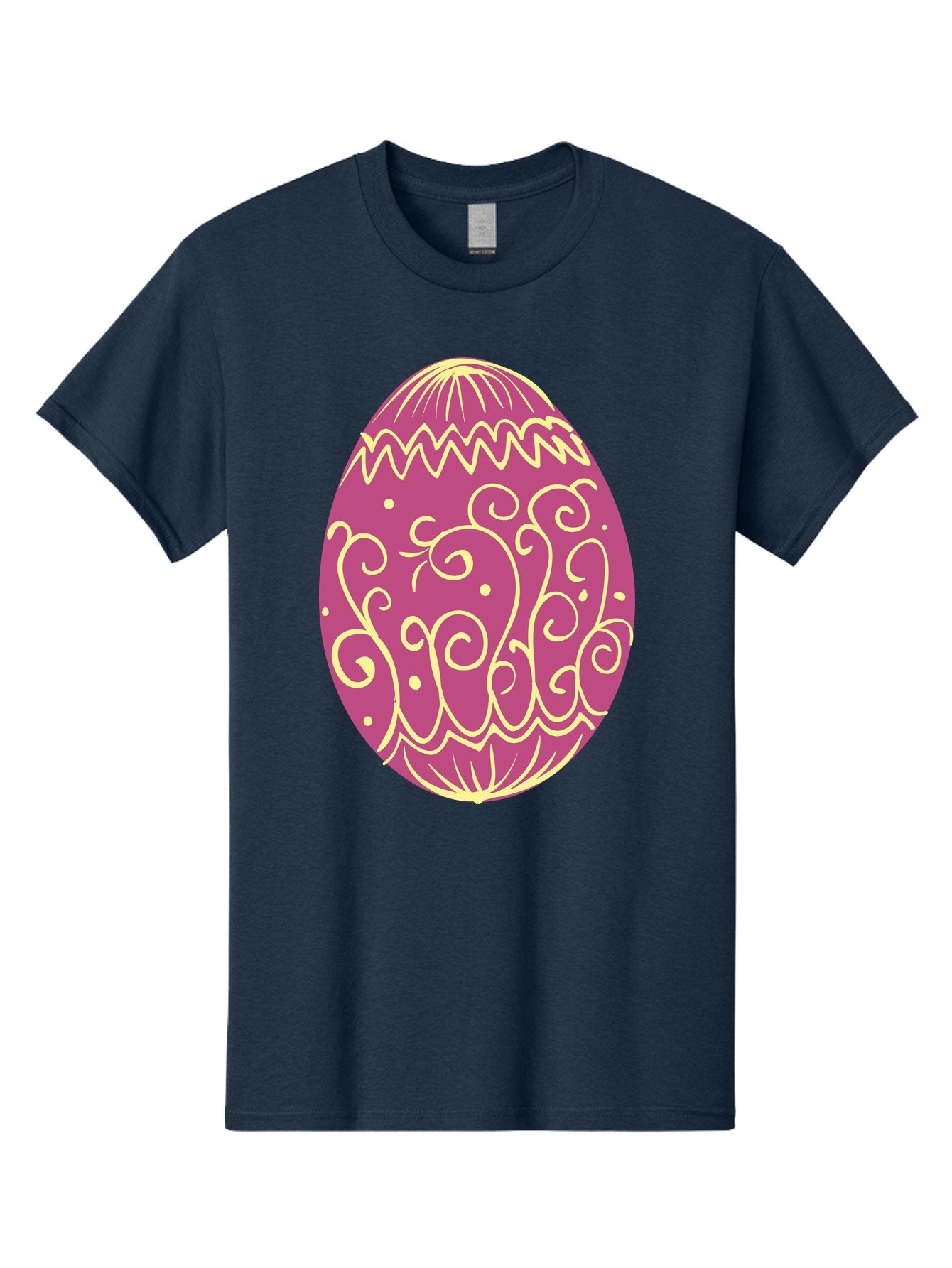Decorated-Egg Men'S Graphic Tee, 100% Cotton, Comfortable Casual Summer Wear, Machine Washable, Decorated Easter Egg, Purple And Gold, Intricate Designs, Swirling Patterns, Festive Colors, Easter Celebration, Spring Decoration, Ornate Egg Aac635 6