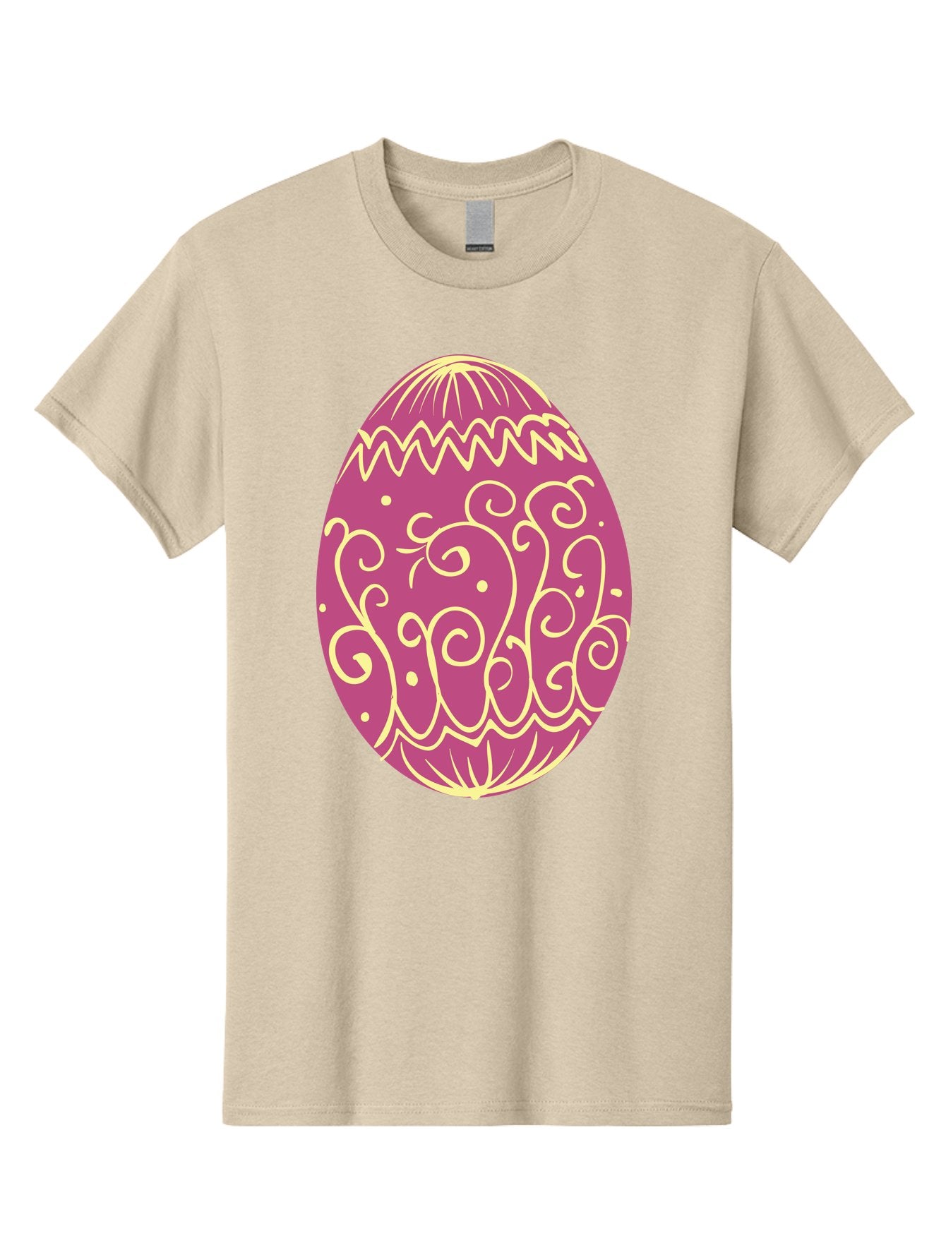 Decorated-Egg Men'S Graphic Tee, 100% Cotton, Comfortable Casual Summer Wear, Machine Washable, Decorated Easter Egg, Purple And Gold, Intricate Designs, Swirling Patterns, Festive Colors, Easter Celebration, Spring Decoration, Ornate Egg Aac635 7