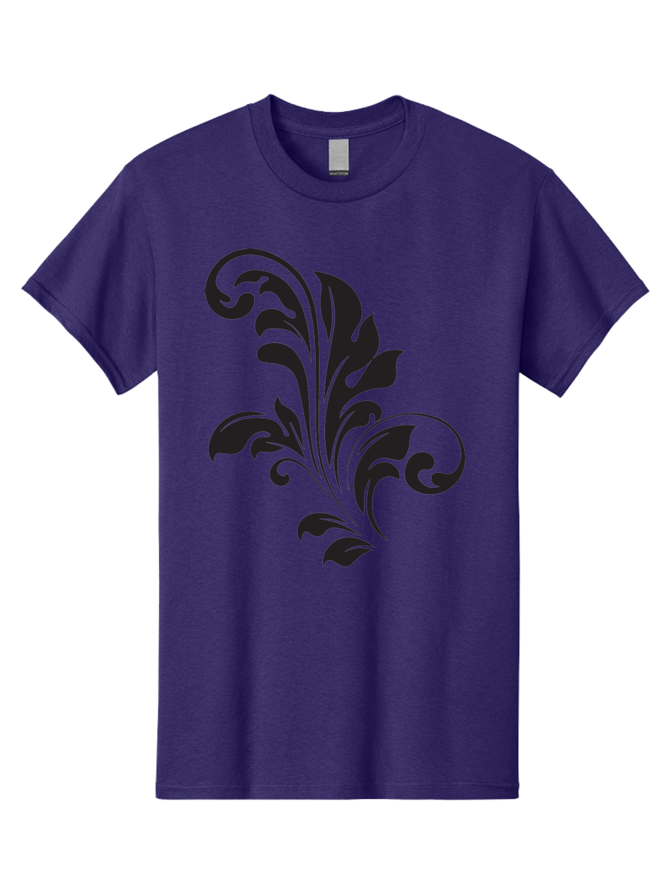 Decorative-Leaf-Pattern Men'S Graphic Tee, 100% Cotton, Comfortable Casual Summer Wear, Machine Washable, Floral Pattern, Leaf Design, Luxury Decor, Elegant Motifs, Intricate Details, Ornate Style, Classic Design Elements, Decorative Art Aac636 29