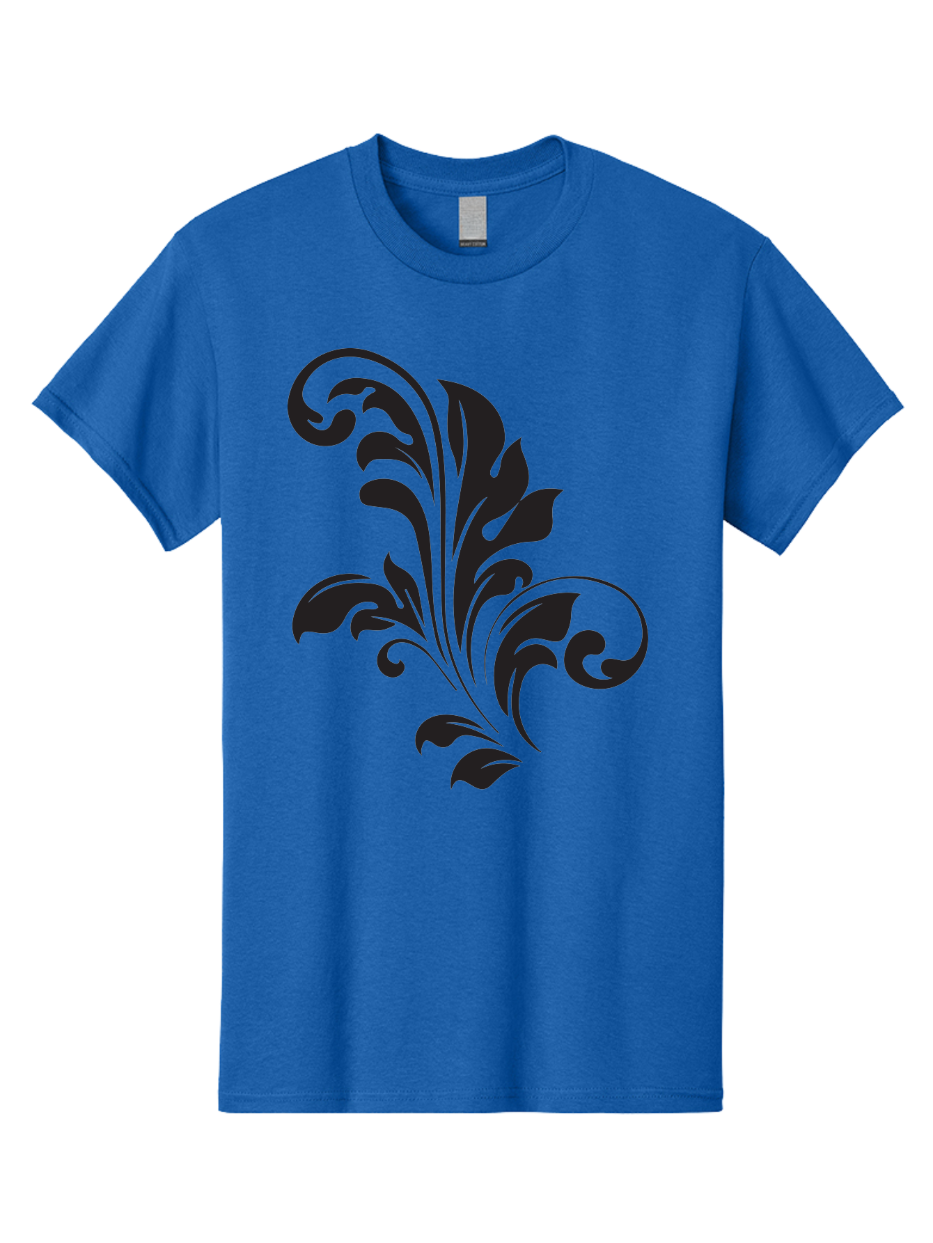 Decorative-Leaf-Pattern Men'S Graphic Tee, 100% Cotton, Comfortable Casual Summer Wear, Machine Washable, Floral Pattern, Leaf Design, Luxury Decor, Elegant Motifs, Intricate Details, Ornate Style, Classic Design Elements, Decorative Art Aac636 5