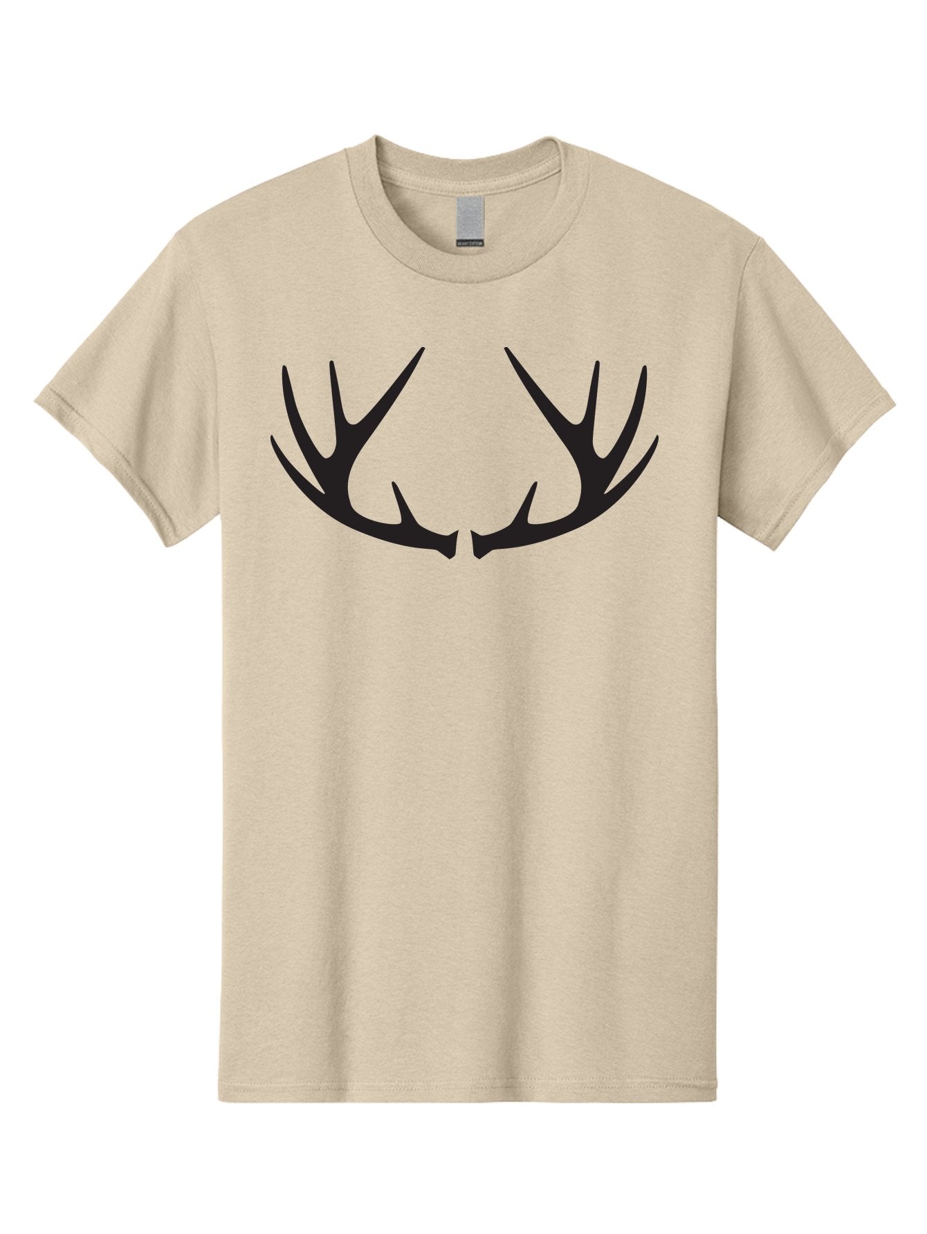 Deer-Antlers-1 Men'S Graphic Tee, 100% Cotton, Comfortable Casual Summer Wear, Machine Washable, Deer Antlers, Hunting, Wildlife, Outdoor Gear, Hunting Trophies, Animal Silhouettes, Forest Life Aac638 3