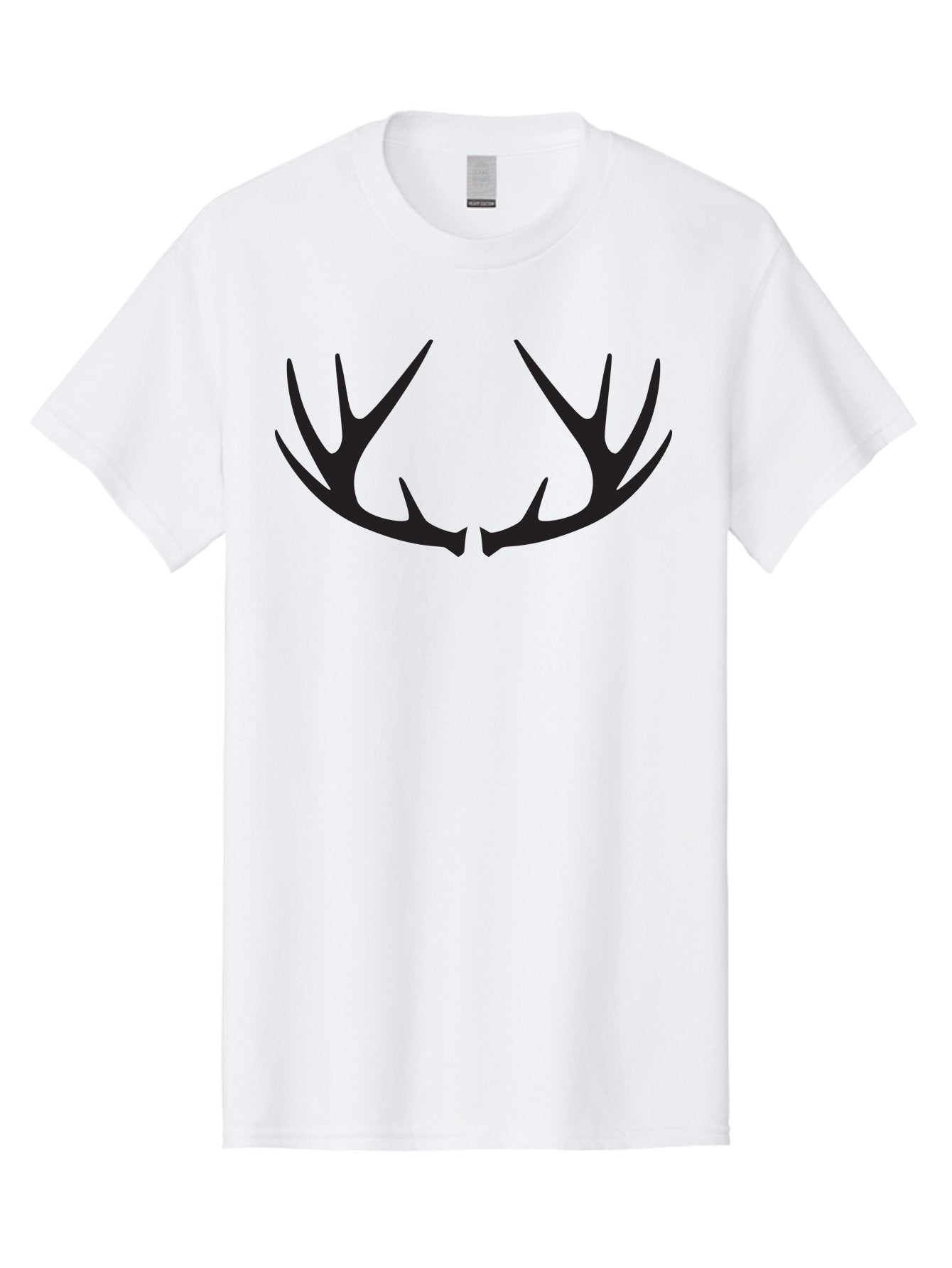Deer-Antlers-1 Men'S Graphic Tee, 100% Cotton, Comfortable Casual Summer Wear, Machine Washable, Deer Antlers, Hunting, Wildlife, Outdoor Gear, Hunting Trophies, Animal Silhouettes, Forest Life Aac638 12