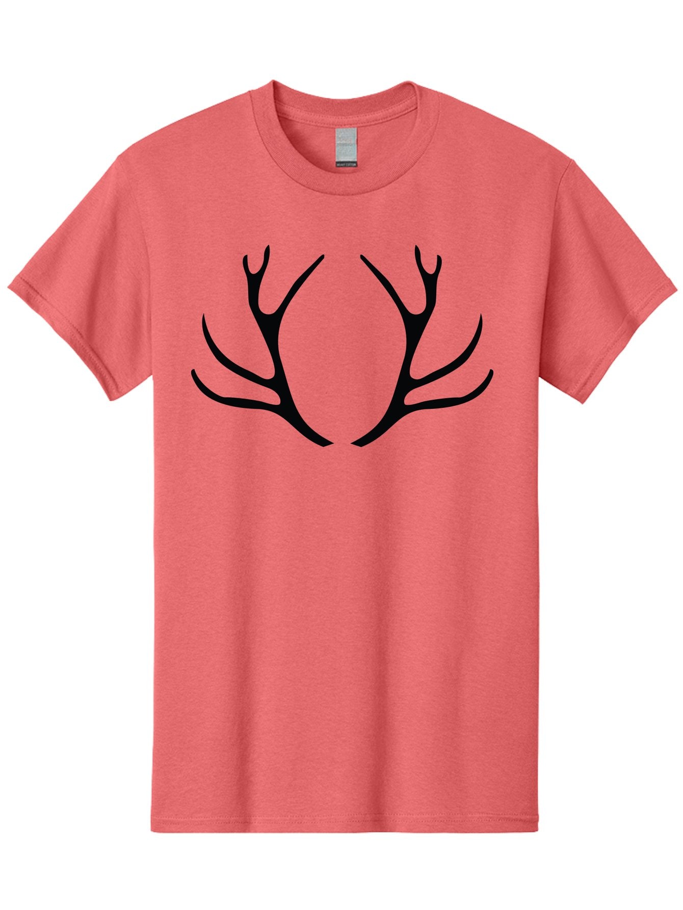 Deer-Antlers Men'S Graphic Tee, 100% Cotton, Comfortable Casual Summer Wear, Machine Washable, Deer Antlers, Wildlife, Hunting, Outdoors, Nature, Symbolism, Majestic Horns, Animal Features, Graphic Design, Minimalist Silhouette Aac639 12