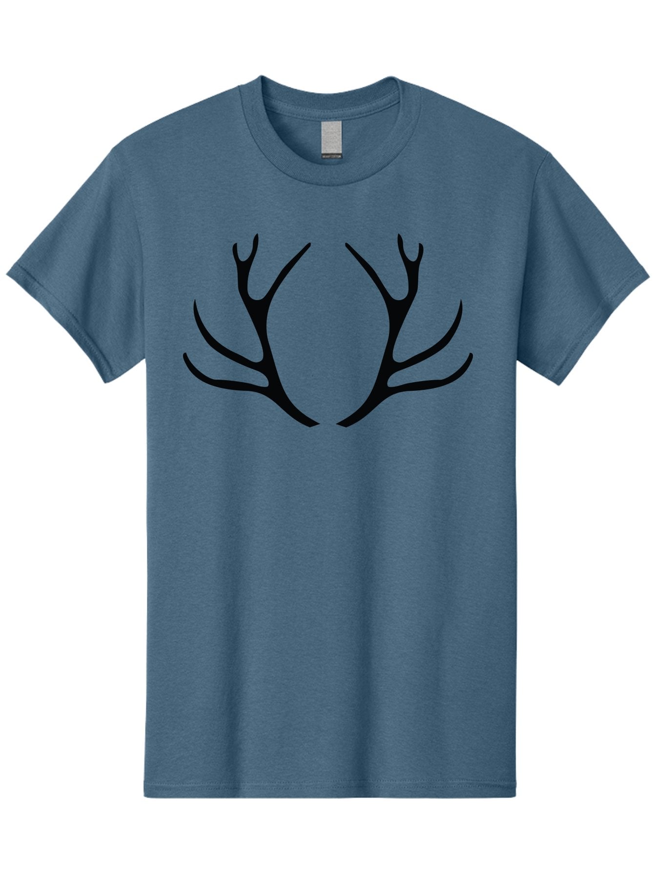 Deer-Antlers Men'S Graphic Tee, 100% Cotton, Comfortable Casual Summer Wear, Machine Washable, Deer Antlers, Wildlife, Hunting, Outdoors, Nature, Symbolism, Majestic Horns, Animal Features, Graphic Design, Minimalist Silhouette Aac639 6