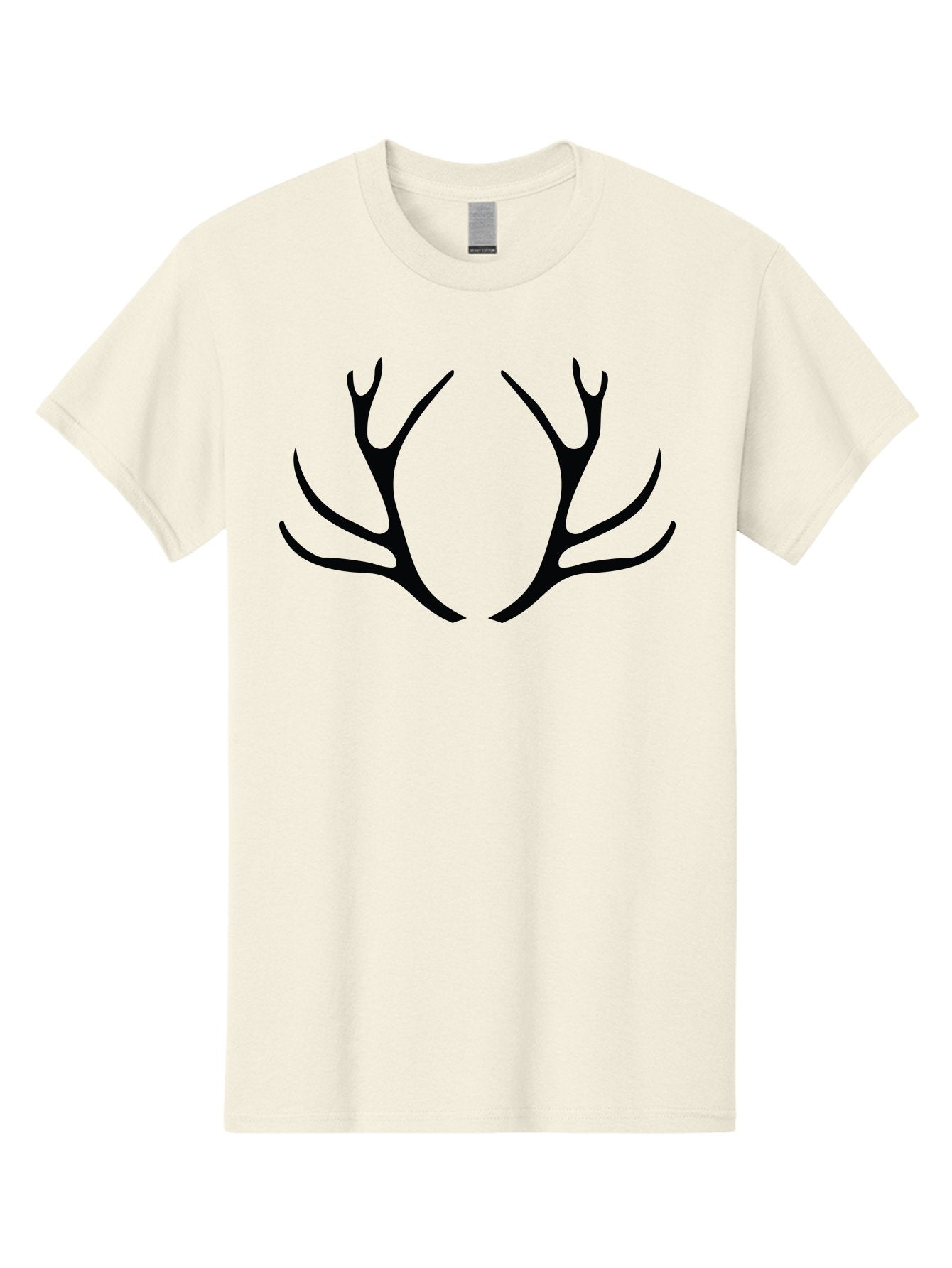 Deer-Antlers Men'S Graphic Tee, 100% Cotton, Comfortable Casual Summer Wear, Machine Washable, Deer Antlers, Wildlife, Hunting, Outdoors, Nature, Symbolism, Majestic Horns, Animal Features, Graphic Design, Minimalist Silhouette Aac639 14