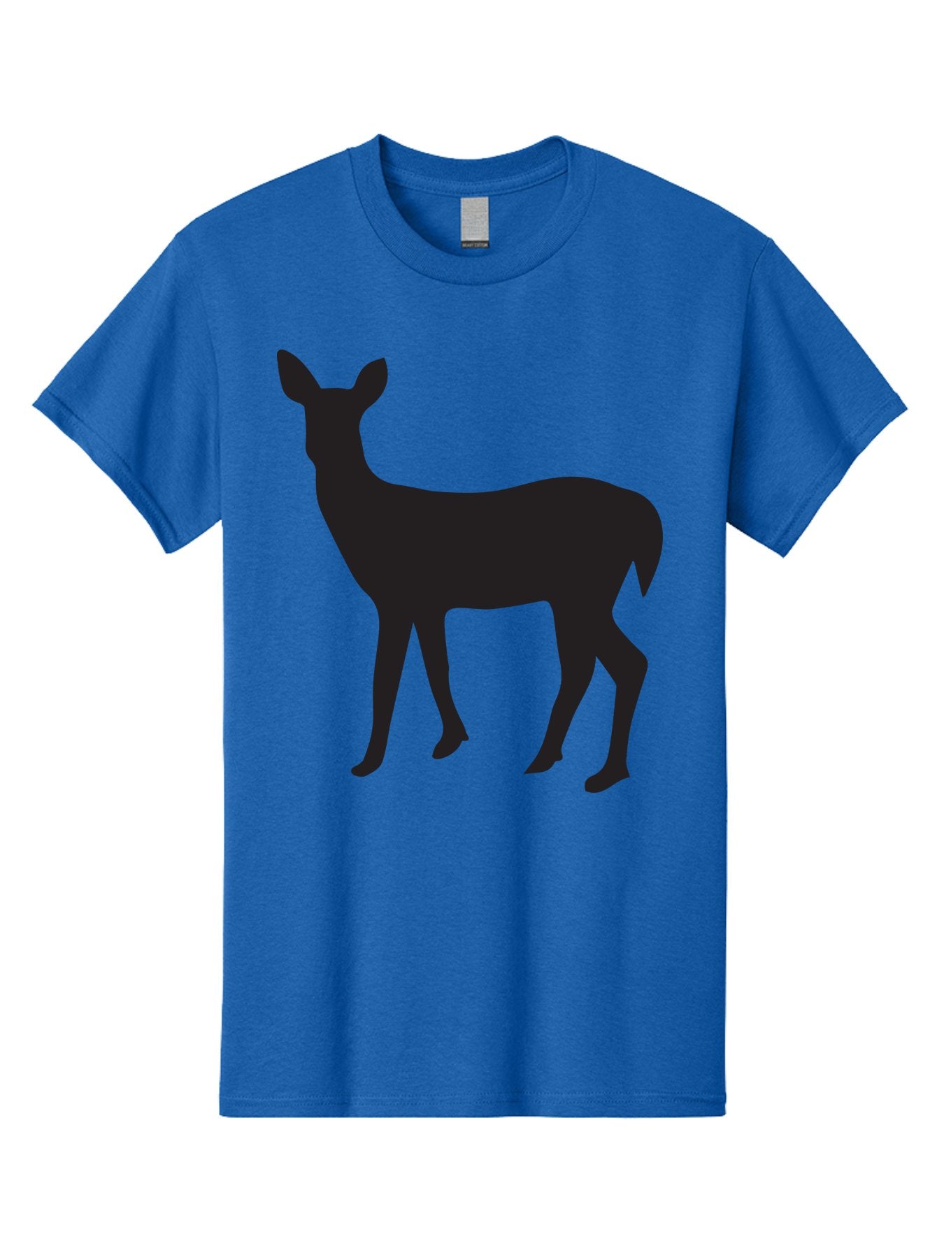Deer-Silhouette-1 Men'S Graphic Tee, 100% Cotton, Comfortable Casual Summer Wear, Machine Washable, Deer Silhouette, Wildlife Graphic, Animal Shape, Simple Design, Minimalist Art, Forest Creature, Nature Icon Aac642 14