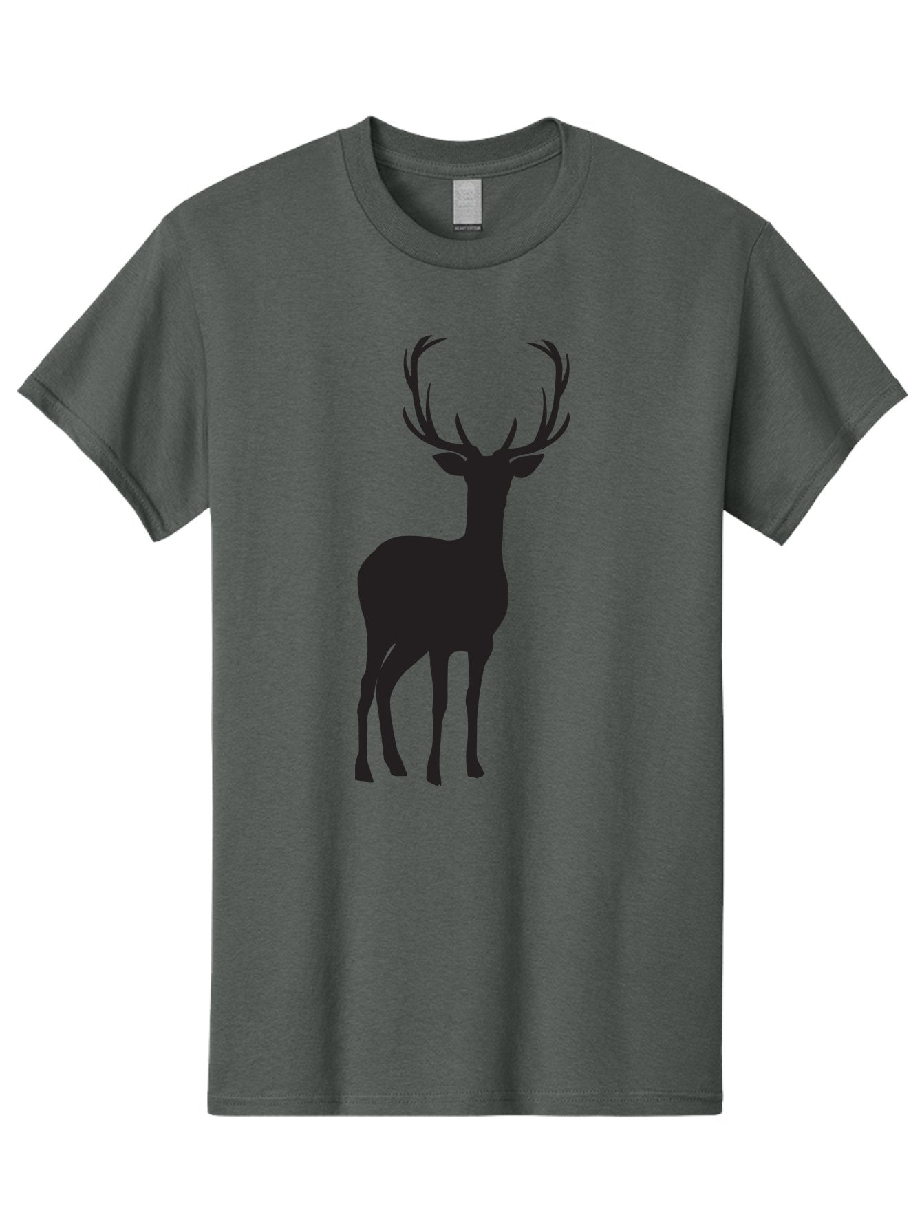 Deer Men'S Graphic Tee, 100% Cotton, Comfortable Casual Summer Wear, Machine Washable, Deer Silhouette, Majestic Stag, Wildlife Graphic, Antlers, Wild Animal, Minimalist Design, Nature-Inspired Art, Simple Illustration Aac647 15