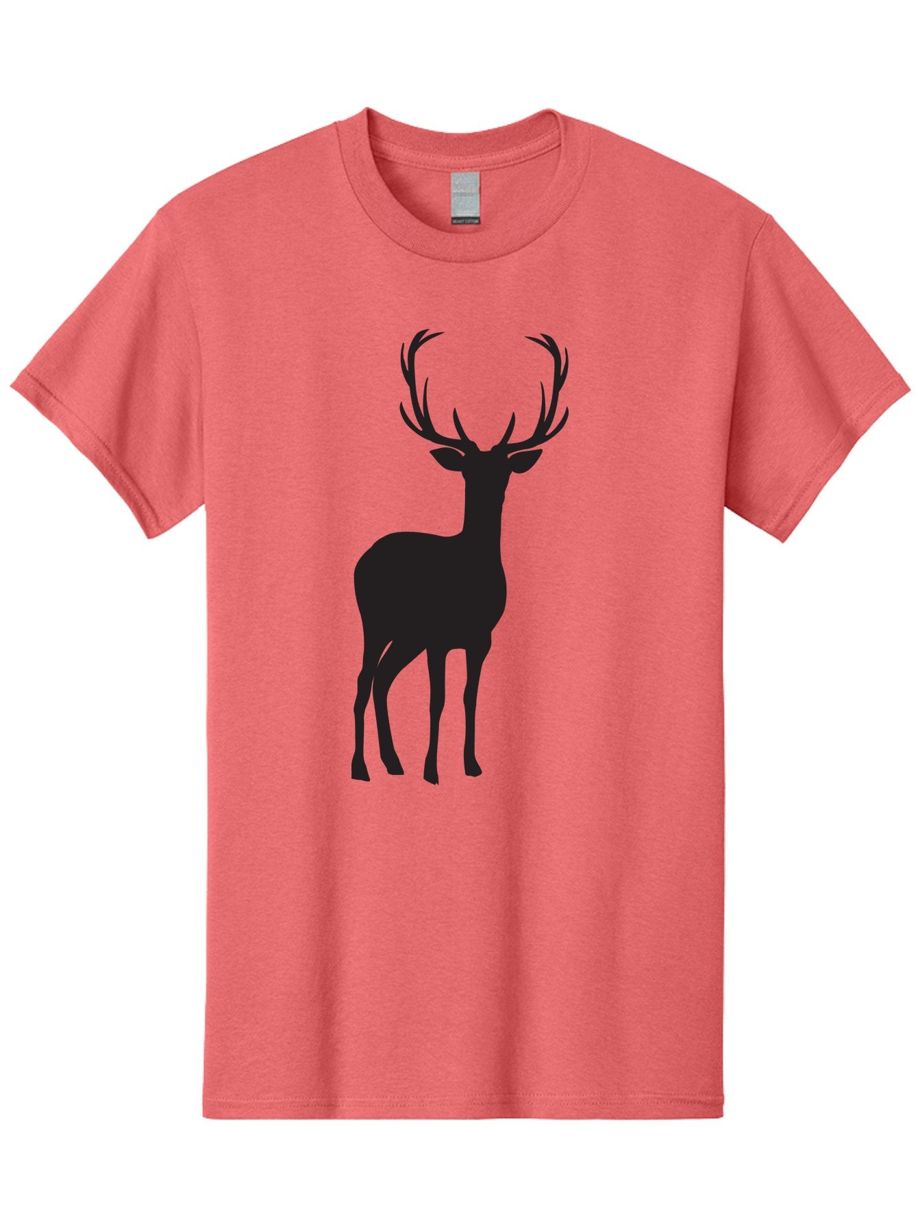 Deer Men'S Graphic Tee, 100% Cotton, Comfortable Casual Summer Wear, Machine Washable, Deer Silhouette, Majestic Stag, Wildlife Graphic, Antlers, Wild Animal, Minimalist Design, Nature-Inspired Art, Simple Illustration Aac647 11