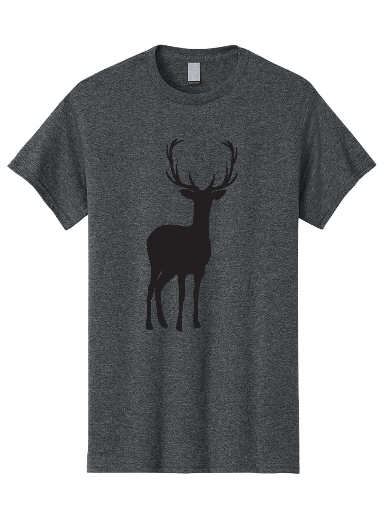 Deer Men'S Graphic Tee, 100% Cotton, Comfortable Casual Summer Wear, Machine Washable, Deer Silhouette, Majestic Stag, Wildlife Graphic, Antlers, Wild Animal, Minimalist Design, Nature-Inspired Art, Simple Illustration Aac647 4