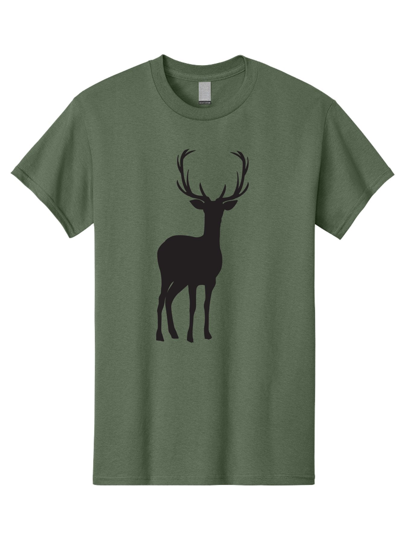 Deer Men'S Graphic Tee, 100% Cotton, Comfortable Casual Summer Wear, Machine Washable, Deer Silhouette, Majestic Stag, Wildlife Graphic, Antlers, Wild Animal, Minimalist Design, Nature-Inspired Art, Simple Illustration Aac647 14