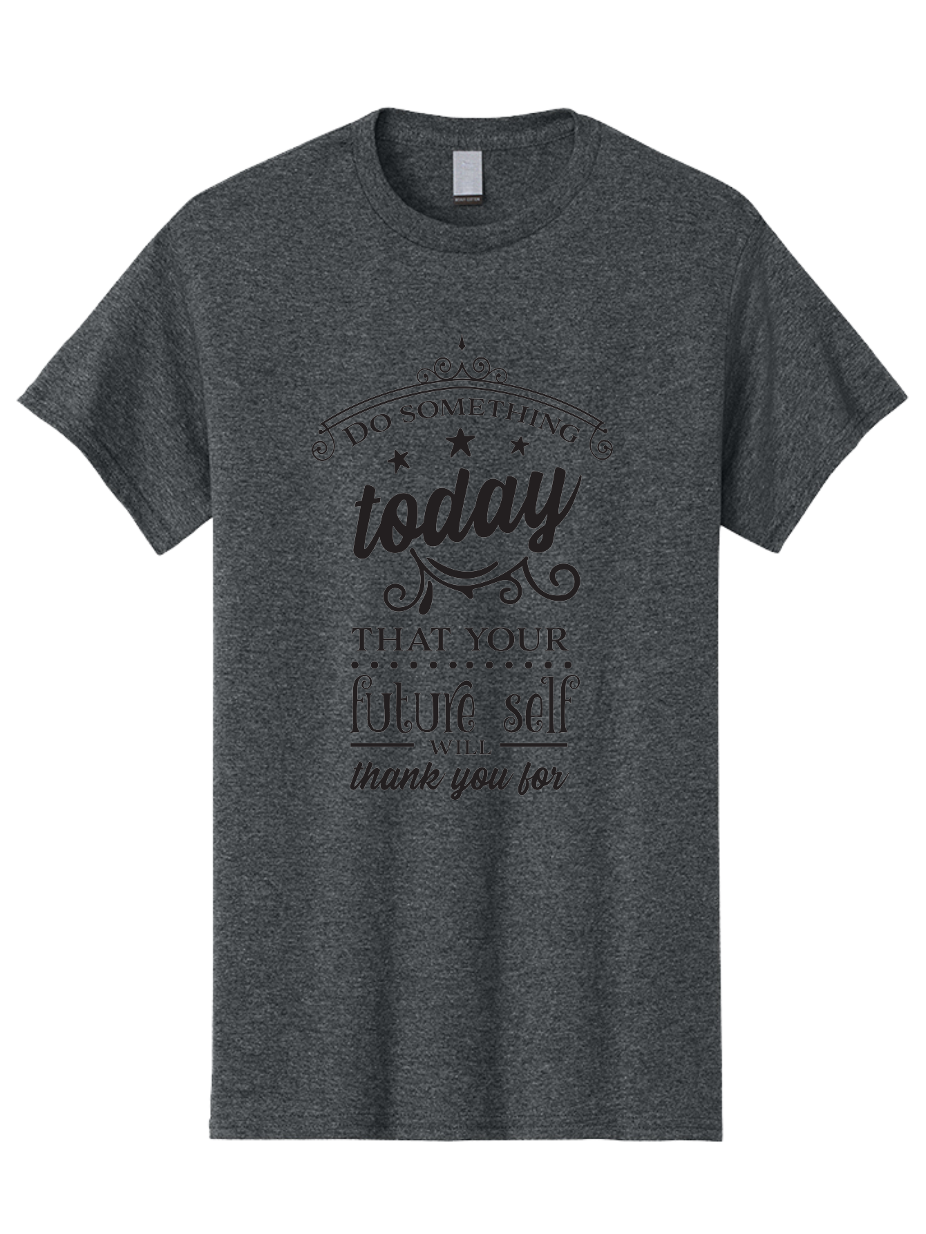 Do-Something-Today Men'S Graphic Tee, 100% Cotton, Comfortable Casual Summer Wear, Machine Washable, Motivational Quote, Inspirational Message, Future Self, Success Mindset, Productivity Tips, Goal Achievement, Personal Growth Aac651 17