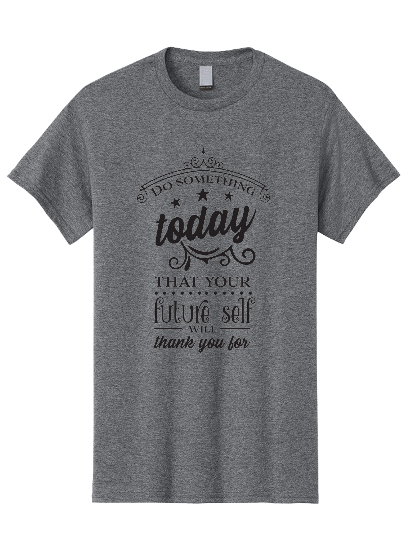 Do-Something-Today Men'S Graphic Tee, 100% Cotton, Comfortable Casual Summer Wear, Machine Washable, Motivational Quote, Inspirational Message, Future Self, Success Mindset, Productivity Tips, Goal Achievement, Personal Growth Aac651 3
