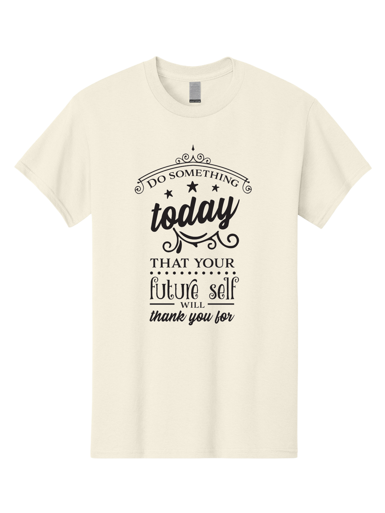 Do-Something-Today Men'S Graphic Tee, 100% Cotton, Comfortable Casual Summer Wear, Machine Washable, Motivational Quote, Inspirational Message, Future Self, Success Mindset, Productivity Tips, Goal Achievement, Personal Growth Aac651