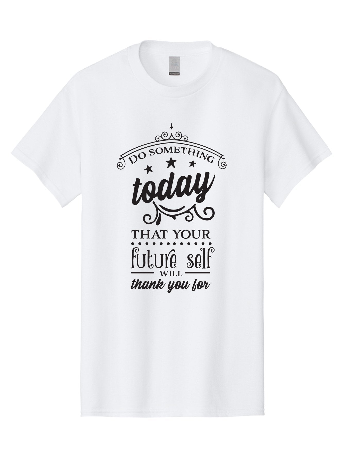 Do-Something-Today Men'S Graphic Tee, 100% Cotton, Comfortable Casual Summer Wear, Machine Washable, Motivational Quote, Inspirational Message, Future Self, Success Mindset, Productivity Tips, Goal Achievement, Personal Growth Aac651 13