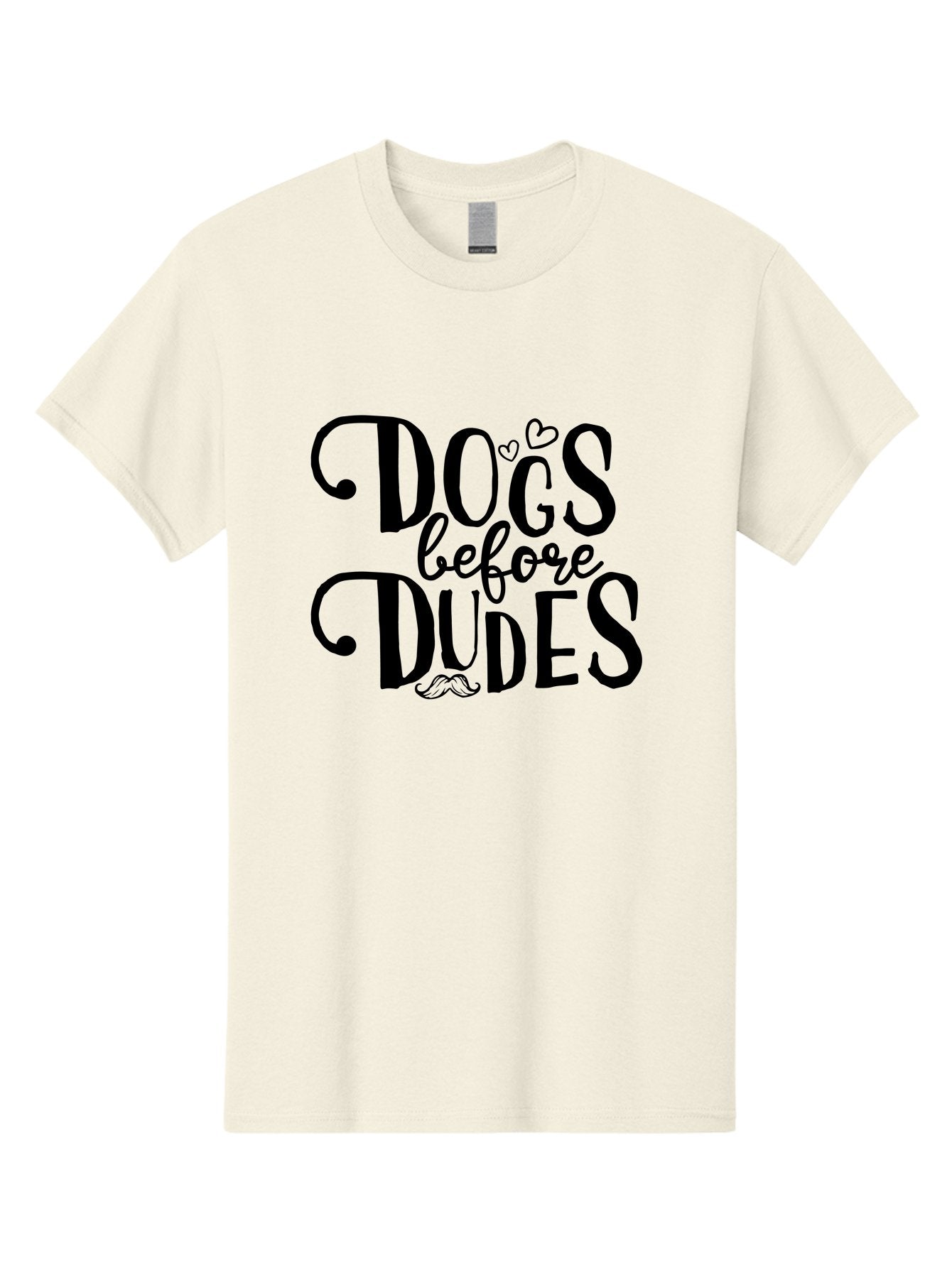 Dogs-Before-Dudes Men'S Graphic Tee, 100% Cotton, Comfortable Casual Summer Wear, Machine Washable, Dog Lovers, Fun Quotes, Quirky Sayings, Puppy Love, Funny Phrases, Dog Mom, Dog Dad, Pet Owners Aac652