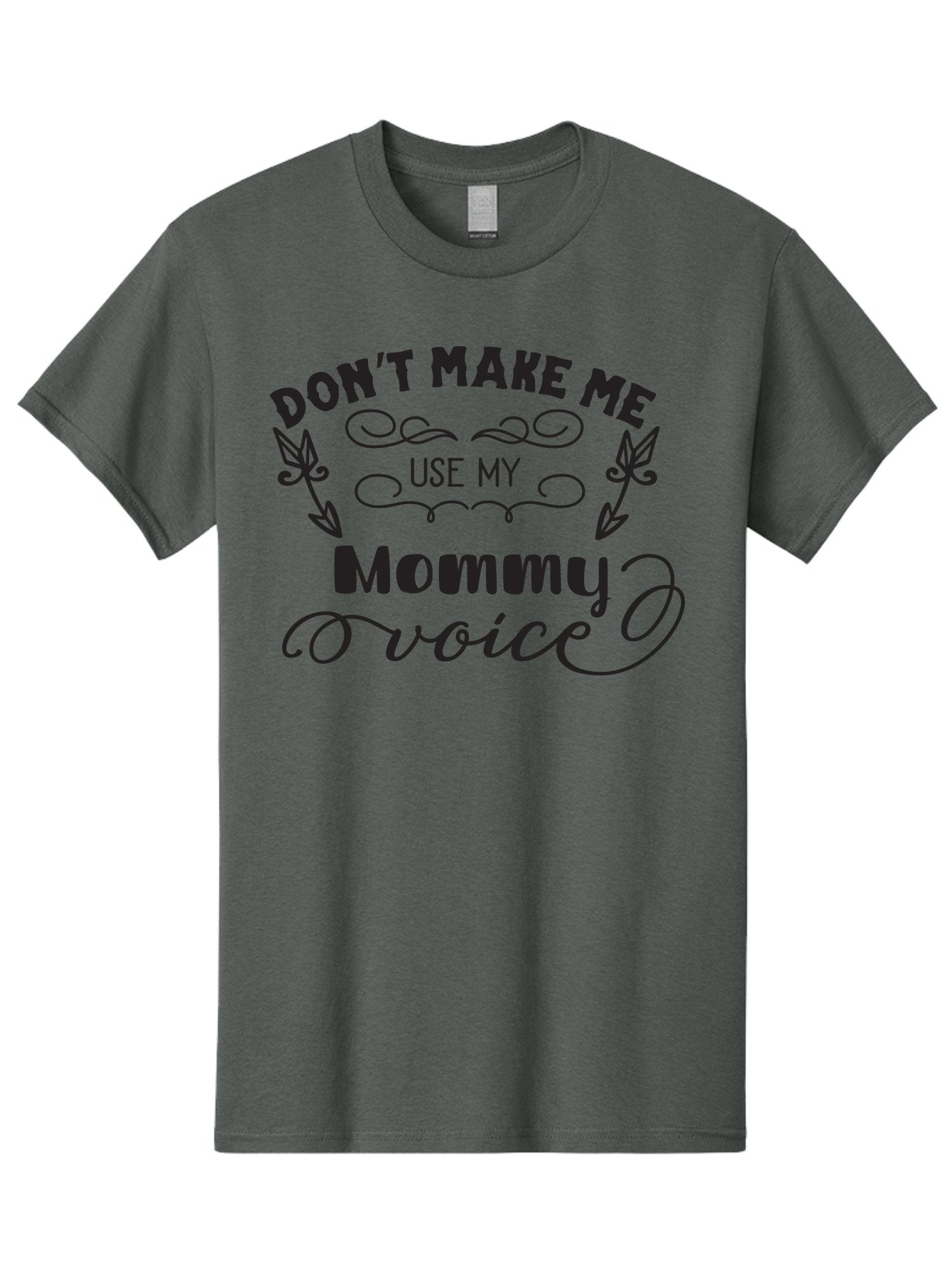Don-T-Make-Me-Use-My-Mommy-Voice Men'S Graphic Tee, 100% Cotton, Comfortable Casual Summer Wear, Machine Washable, Funny Parenting Quote, Mommy Voice Warning, Humorous Motherhood, Parenting Humor, Mom Life, Snarky Quotes, Sassy Mom Quotes, Aac656 11