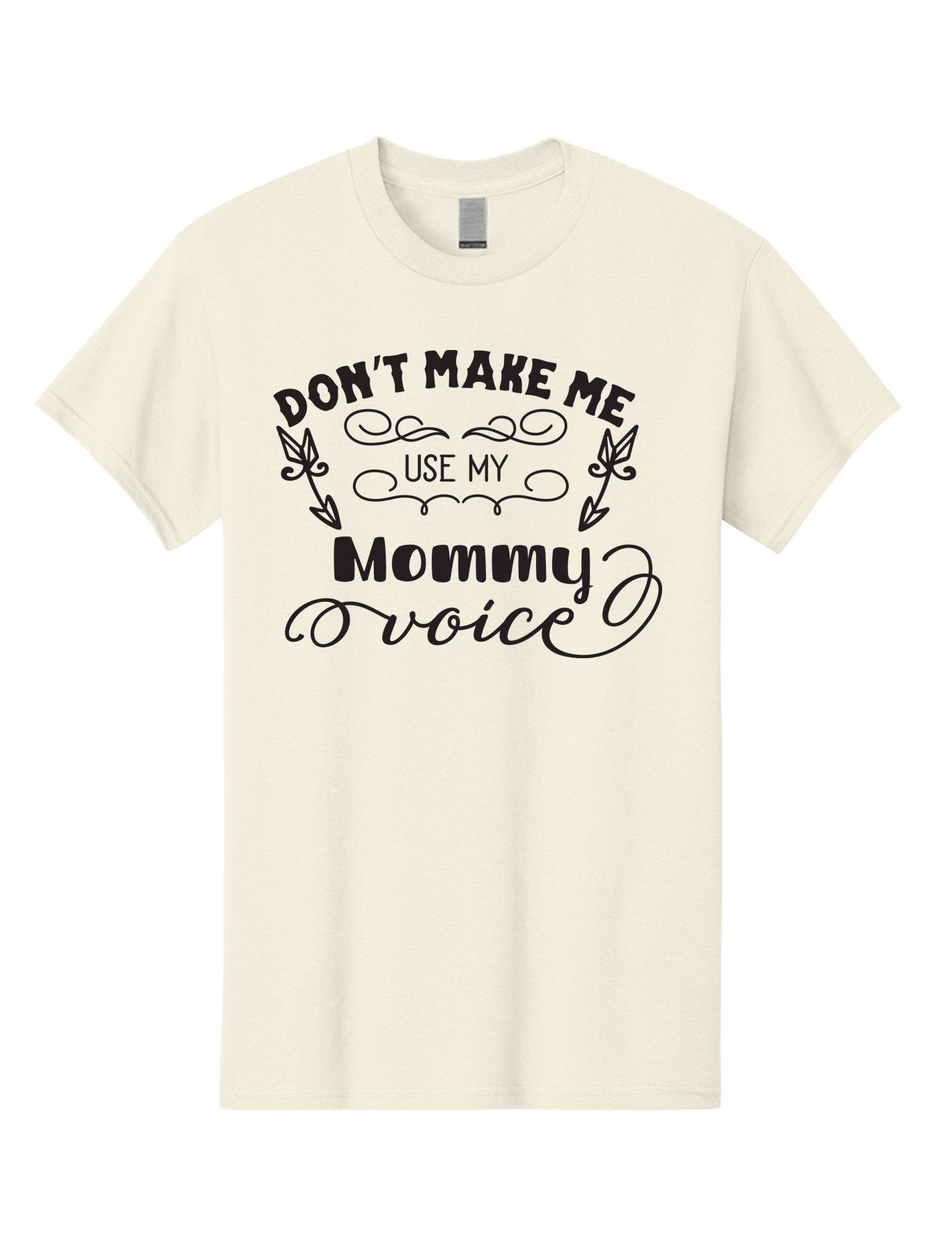 Don-T-Make-Me-Use-My-Mommy-Voice Men'S Graphic Tee, 100% Cotton, Comfortable Casual Summer Wear, Machine Washable, Funny Parenting Quote, Mommy Voice Warning, Humorous Motherhood, Parenting Humor, Mom Life, Snarky Quotes, Sassy Mom Quotes, Aac656 8