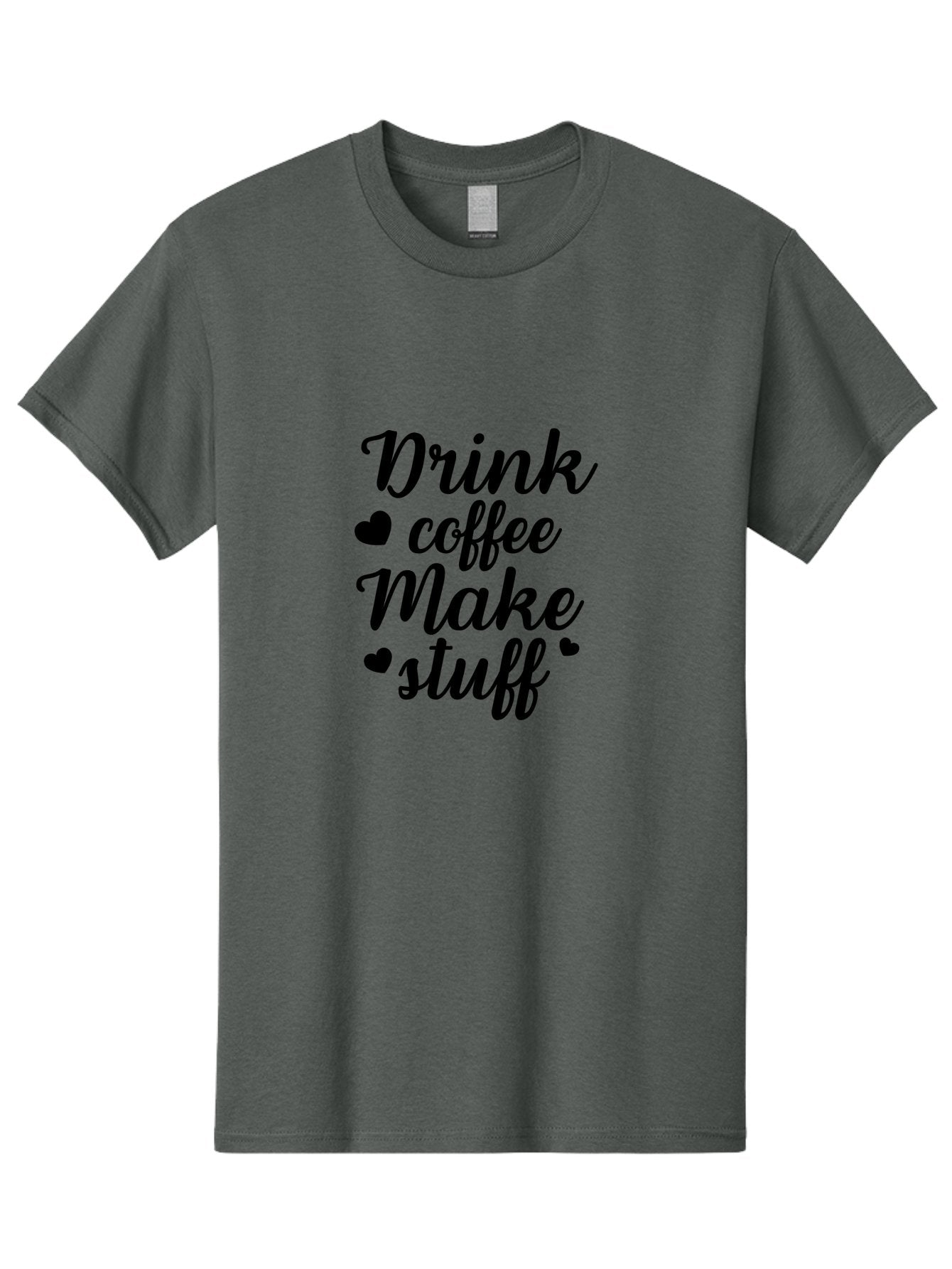Drink-Coffee-Make-Stuff Men'S Graphic Tee, 100% Cotton, Comfortable Casual Summer Wear, Machine Washable, Coffee Lover, Coffee Quote, Caffeine Motivation, Productivity Mantra, Coffee Culture, Inspirational Quote, Coffee Art, Typography Design Aac661 3
