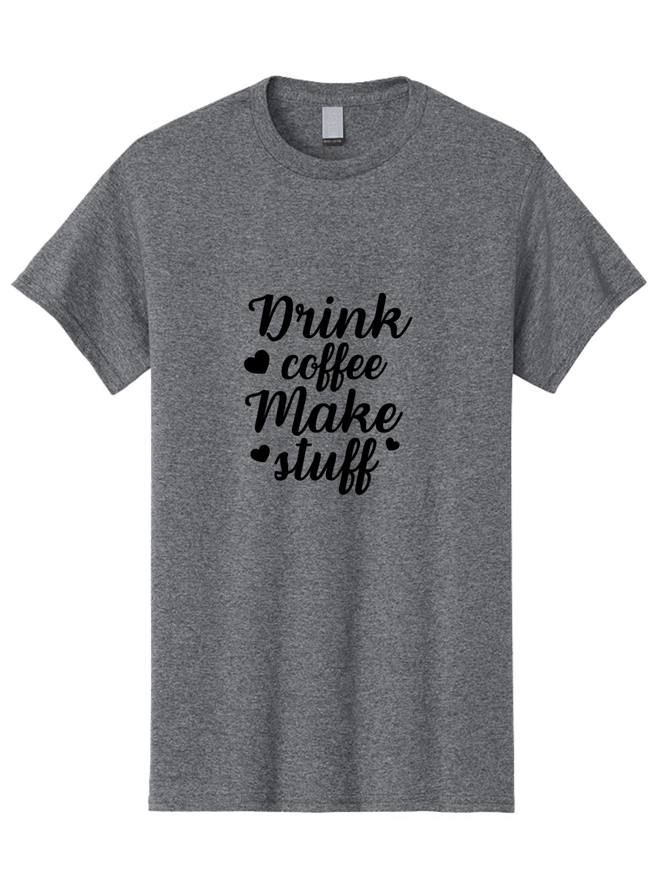 Drink-Coffee-Make-Stuff Men'S Graphic Tee, 100% Cotton, Comfortable Casual Summer Wear, Machine Washable, Coffee Lover, Coffee Quote, Caffeine Motivation, Productivity Mantra, Coffee Culture, Inspirational Quote, Coffee Art, Typography Design Aac661 14