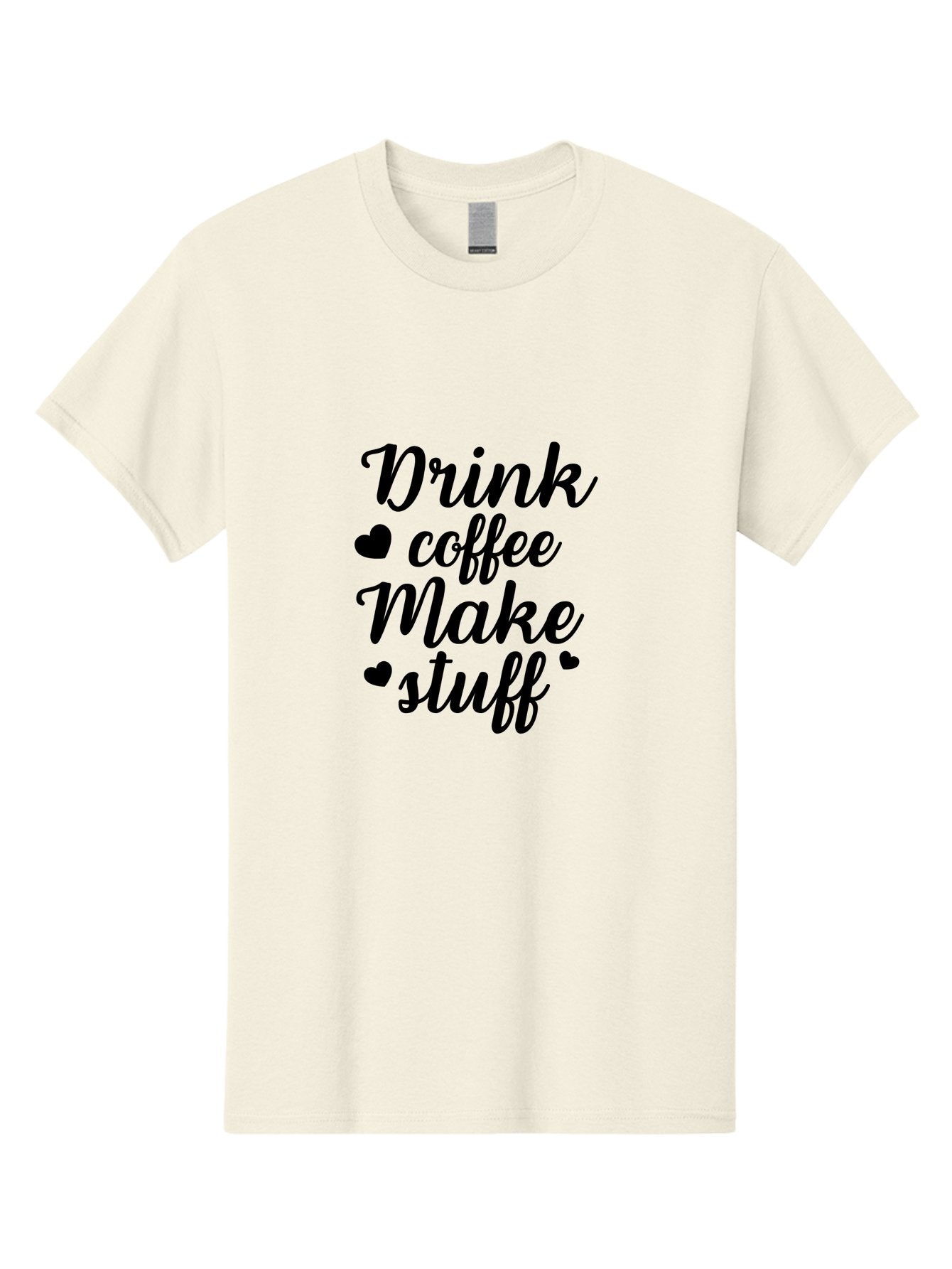 Drink-Coffee-Make-Stuff Men'S Graphic Tee, 100% Cotton, Comfortable Casual Summer Wear, Machine Washable, Coffee Lover, Coffee Quote, Caffeine Motivation, Productivity Mantra, Coffee Culture, Inspirational Quote, Coffee Art, Typography Design Aac661 12