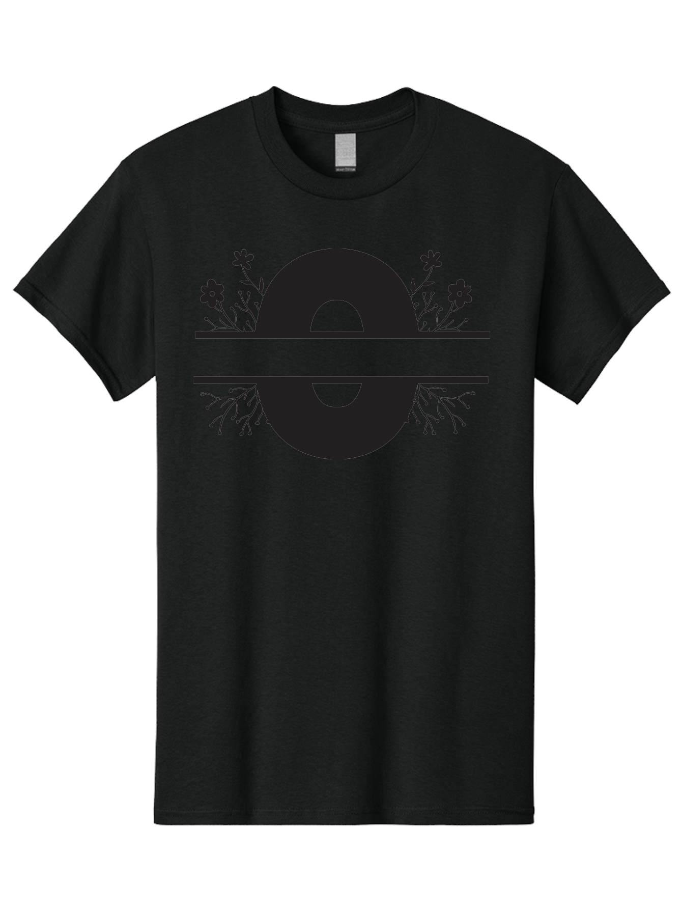 E-2 Men'S Graphic Tee, 100% Cotton, Comfortable Casual Summer Wear, Machine Washable, Black Letter E, Floral Design, Abstract Art, Minimalist Style, Bold Typography, Artistic Expression, Elegance, Simplicity, Modern Aesthetic, Unique Design, Aac665 5