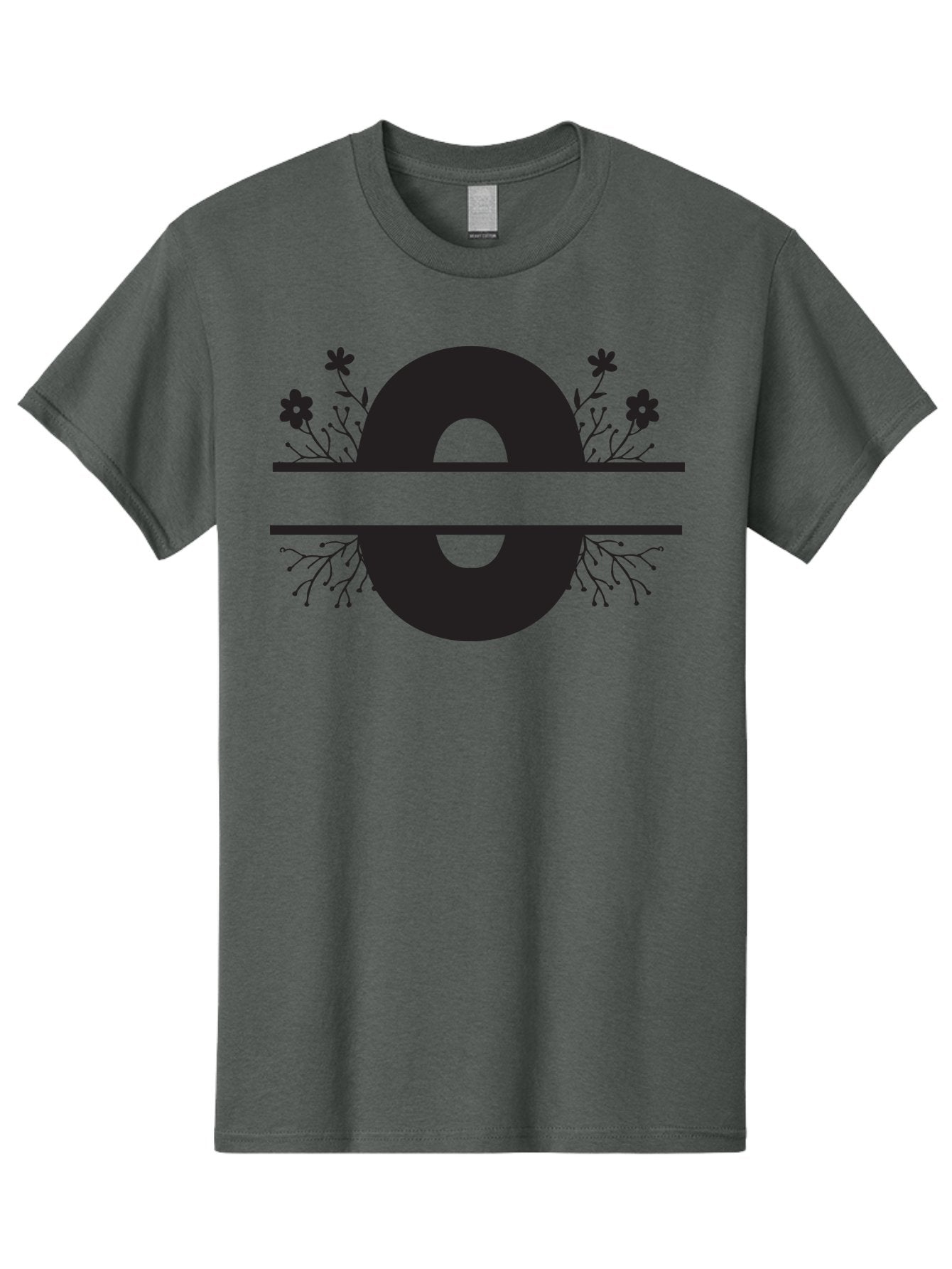 E-2 Men'S Graphic Tee, 100% Cotton, Comfortable Casual Summer Wear, Machine Washable, Black Letter E, Floral Design, Abstract Art, Minimalist Style, Bold Typography, Artistic Expression, Elegance, Simplicity, Modern Aesthetic, Unique Design, Aac665 8