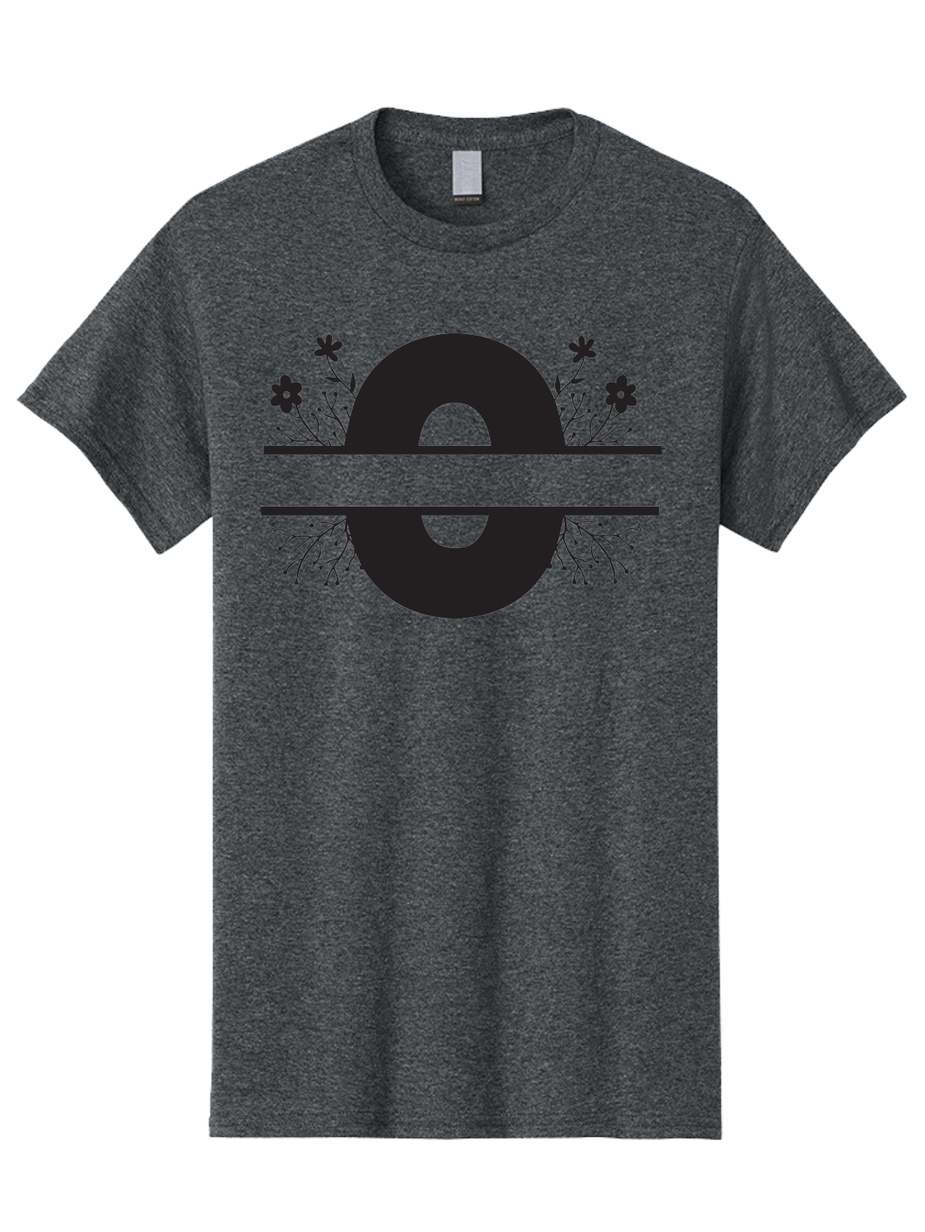 E-2 Men'S Graphic Tee, 100% Cotton, Comfortable Casual Summer Wear, Machine Washable, Black Letter E, Floral Design, Abstract Art, Minimalist Style, Bold Typography, Artistic Expression, Elegance, Simplicity, Modern Aesthetic, Unique Design, Aac665 27