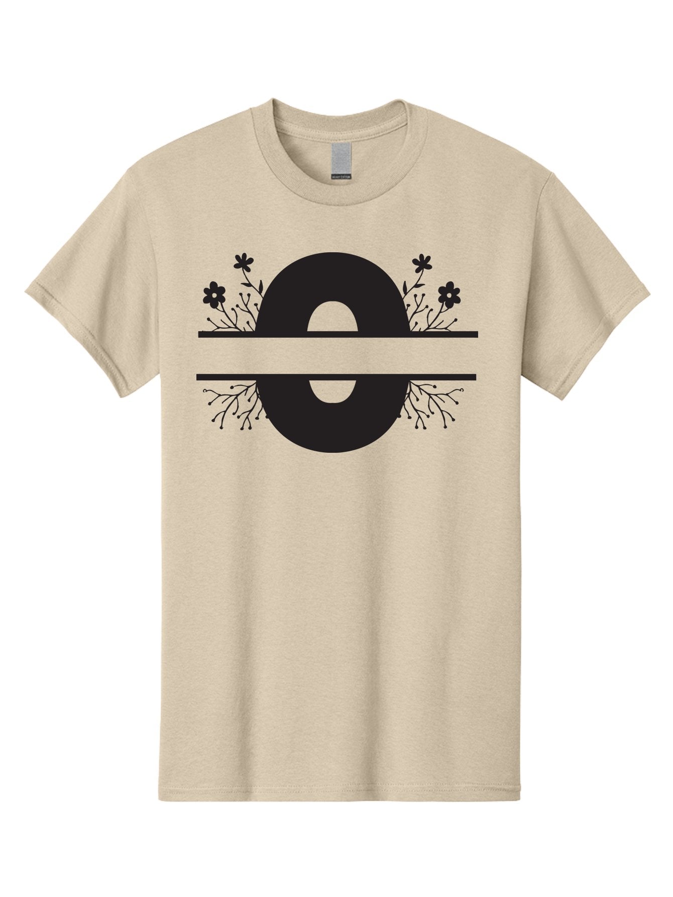 E-2 Men'S Graphic Tee, 100% Cotton, Comfortable Casual Summer Wear, Machine Washable, Black Letter E, Floral Design, Abstract Art, Minimalist Style, Bold Typography, Artistic Expression, Elegance, Simplicity, Modern Aesthetic, Unique Design, Aac665 15