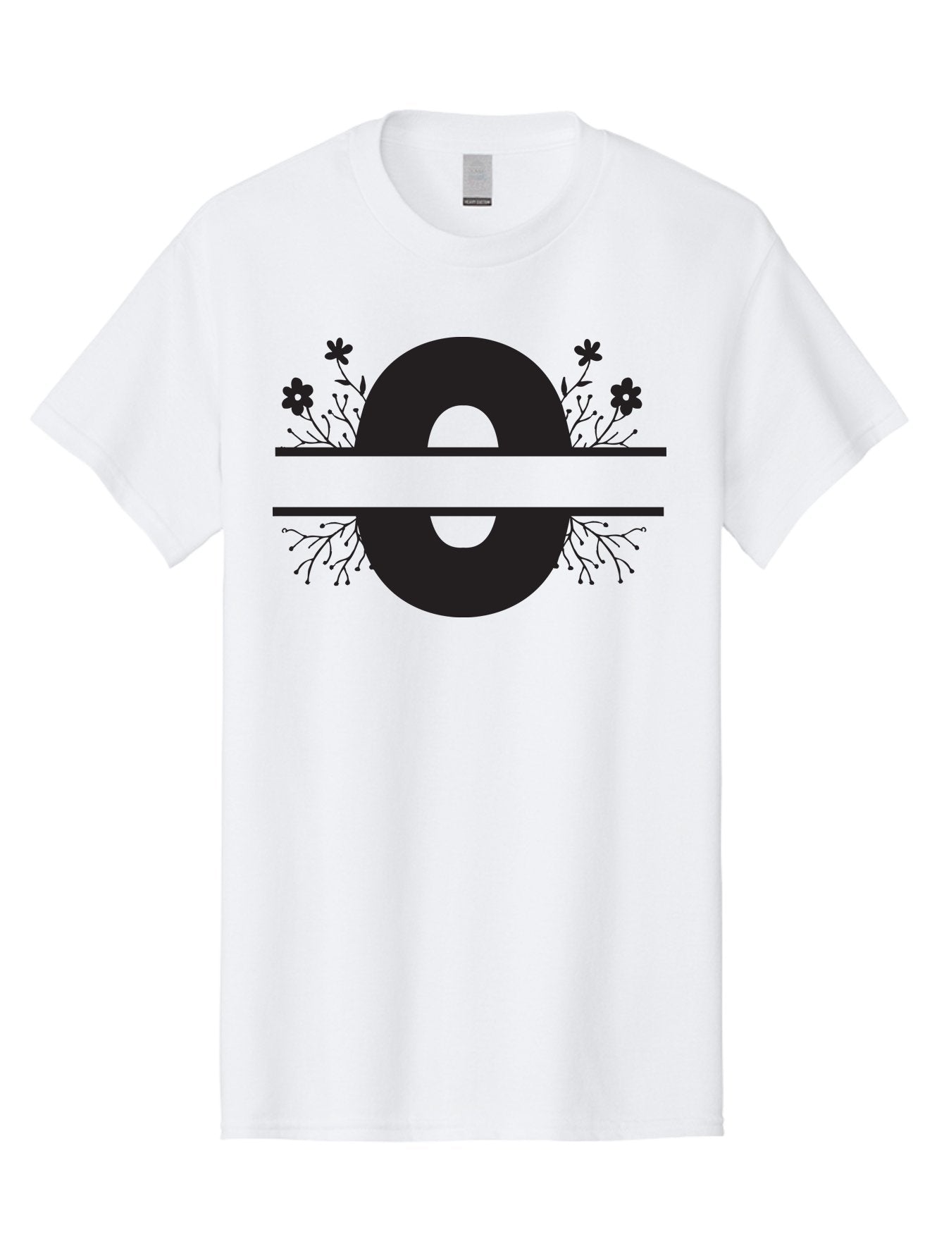 E-2 Men'S Graphic Tee, 100% Cotton, Comfortable Casual Summer Wear, Machine Washable, Black Letter E, Floral Design, Abstract Art, Minimalist Style, Bold Typography, Artistic Expression, Elegance, Simplicity, Modern Aesthetic, Unique Design, Aac665 13