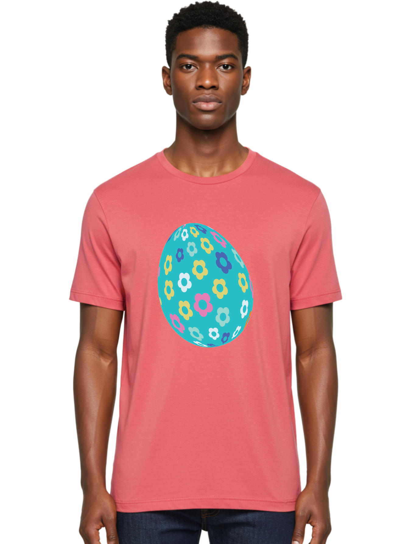 Easter-Egg-Flowers Men'S Graphic Tee, 100% Cotton, Comfortable Casual Summer Wear, Machine Washable, Easter Egg Decoration, Floral Pattern, Colorful Flowers, Pastel Colors, Spring Theme, Easter Celebration, Festive Design, Decorative Egg, Aac675 19
