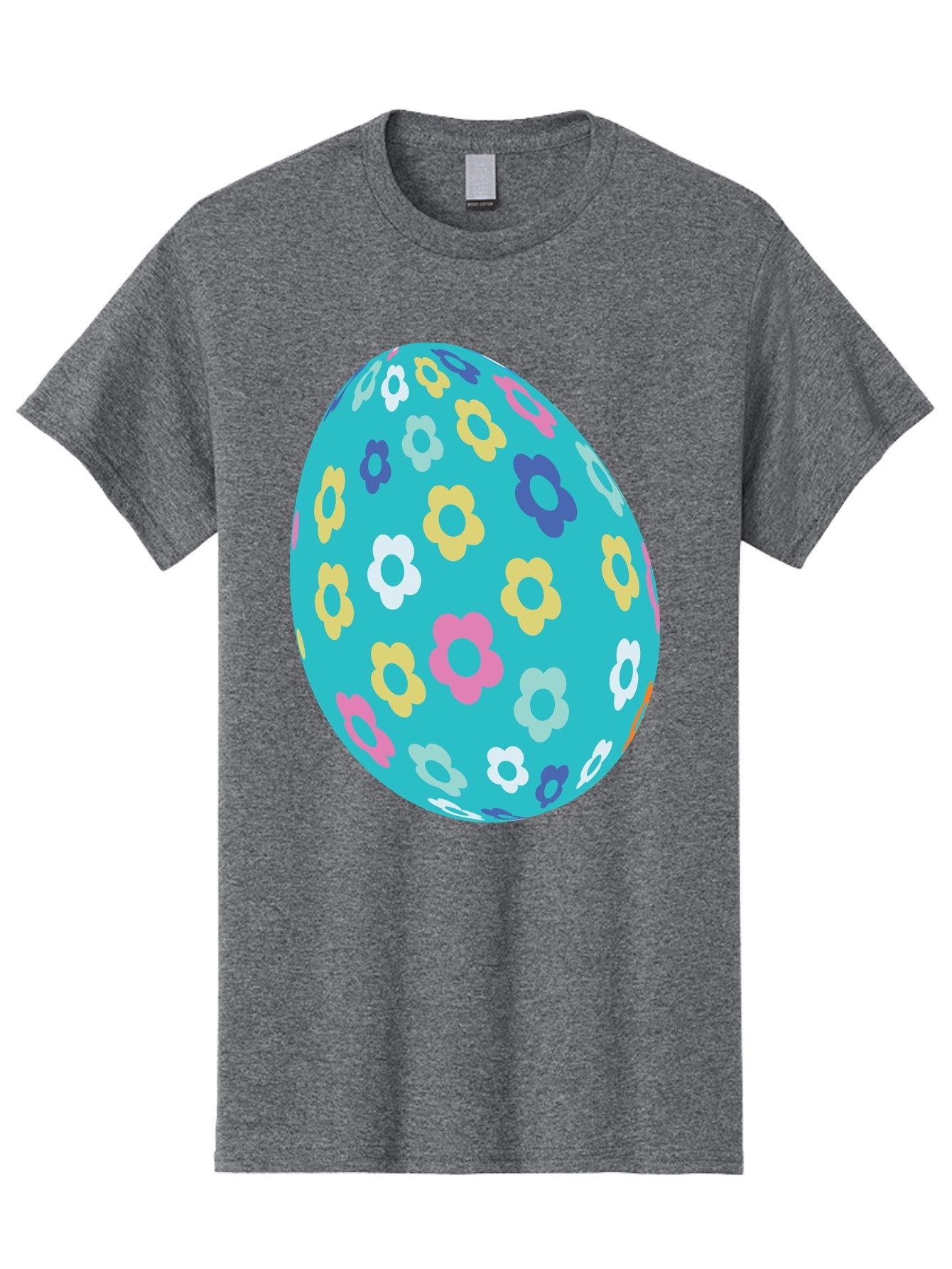 Easter-Egg-Flowers Men'S Graphic Tee, 100% Cotton, Comfortable Casual Summer Wear, Machine Washable, Easter Egg Decoration, Floral Pattern, Colorful Flowers, Pastel Colors, Spring Theme, Easter Celebration, Festive Design, Decorative Egg, Aac675 12