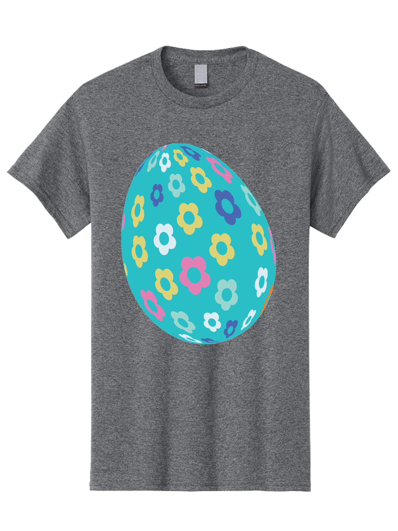 Easter-Egg-Flowers Men'S Graphic Tee, 100% Cotton, Comfortable Casual Summer Wear, Machine Washable, Easter Egg Decoration, Floral Pattern, Colorful Flowers, Pastel Colors, Spring Theme, Easter Celebration, Festive Design, Decorative Egg, Aac675 4