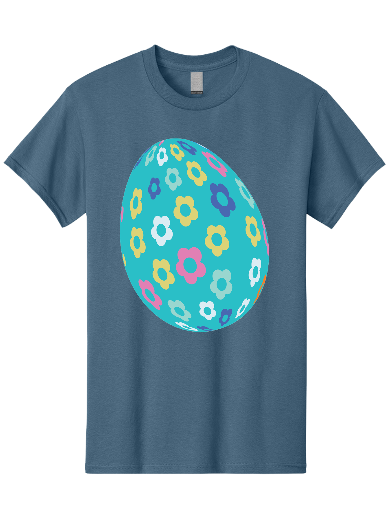 Easter-Egg-Flowers Men'S Graphic Tee, 100% Cotton, Comfortable Casual Summer Wear, Machine Washable, Easter Egg Decoration, Floral Pattern, Colorful Flowers, Pastel Colors, Spring Theme, Easter Celebration, Festive Design, Decorative Egg, Aac675 24