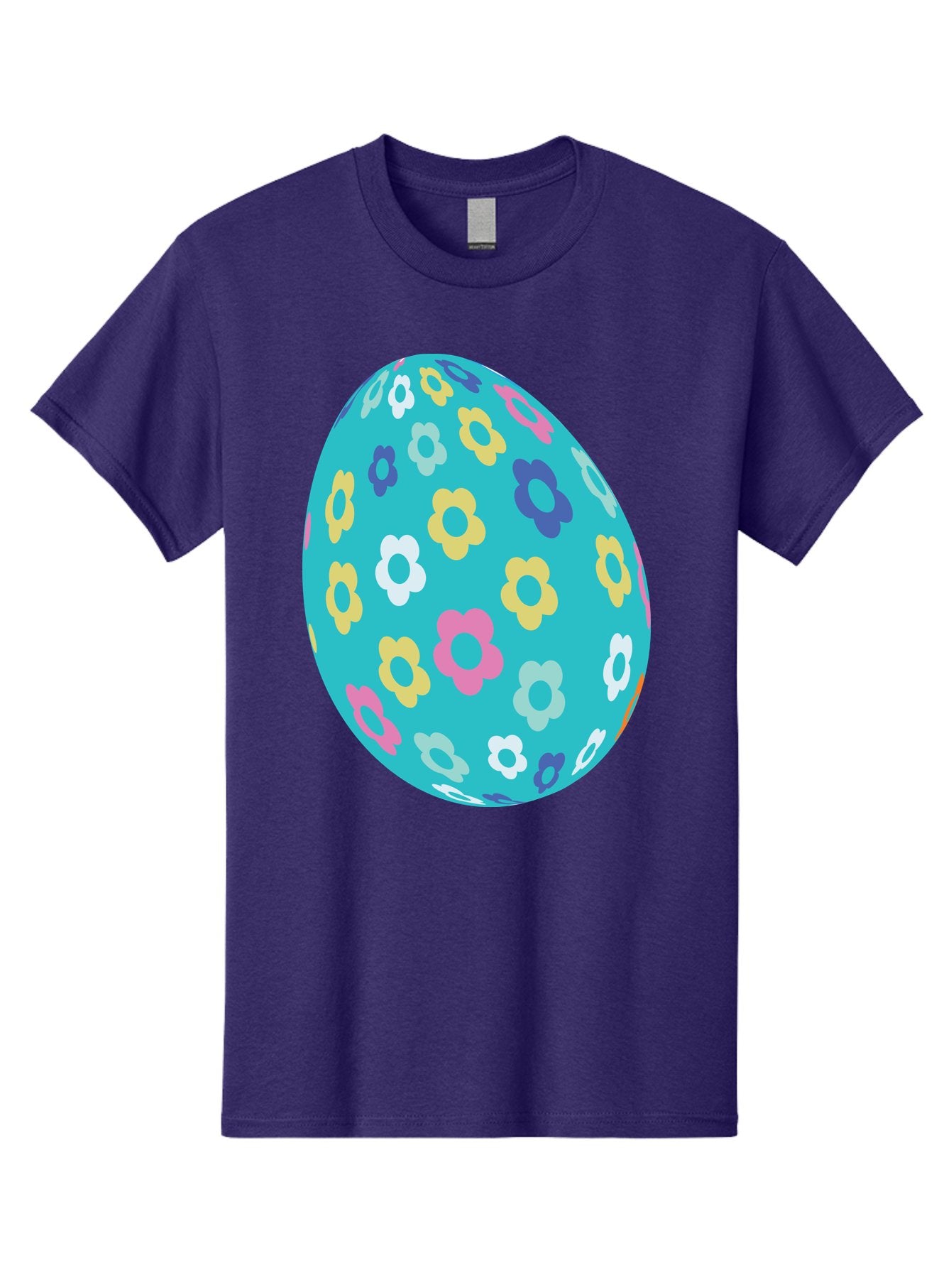 Easter-Egg-Flowers Men'S Graphic Tee, 100% Cotton, Comfortable Casual Summer Wear, Machine Washable, Easter Egg Decoration, Floral Pattern, Colorful Flowers, Pastel Colors, Spring Theme, Easter Celebration, Festive Design, Decorative Egg, Aac675 5