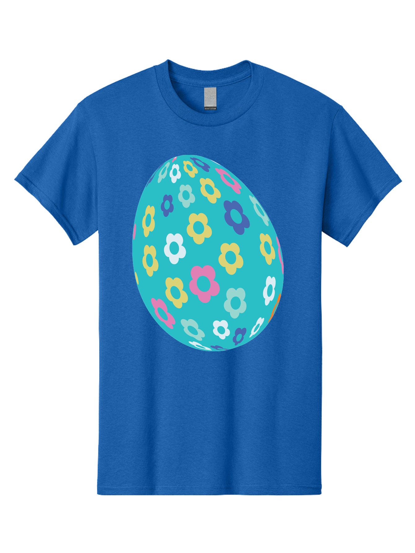 Easter-Egg-Flowers Men'S Graphic Tee, 100% Cotton, Comfortable Casual Summer Wear, Machine Washable, Easter Egg Decoration, Floral Pattern, Colorful Flowers, Pastel Colors, Spring Theme, Easter Celebration, Festive Design, Decorative Egg, Aac675 16