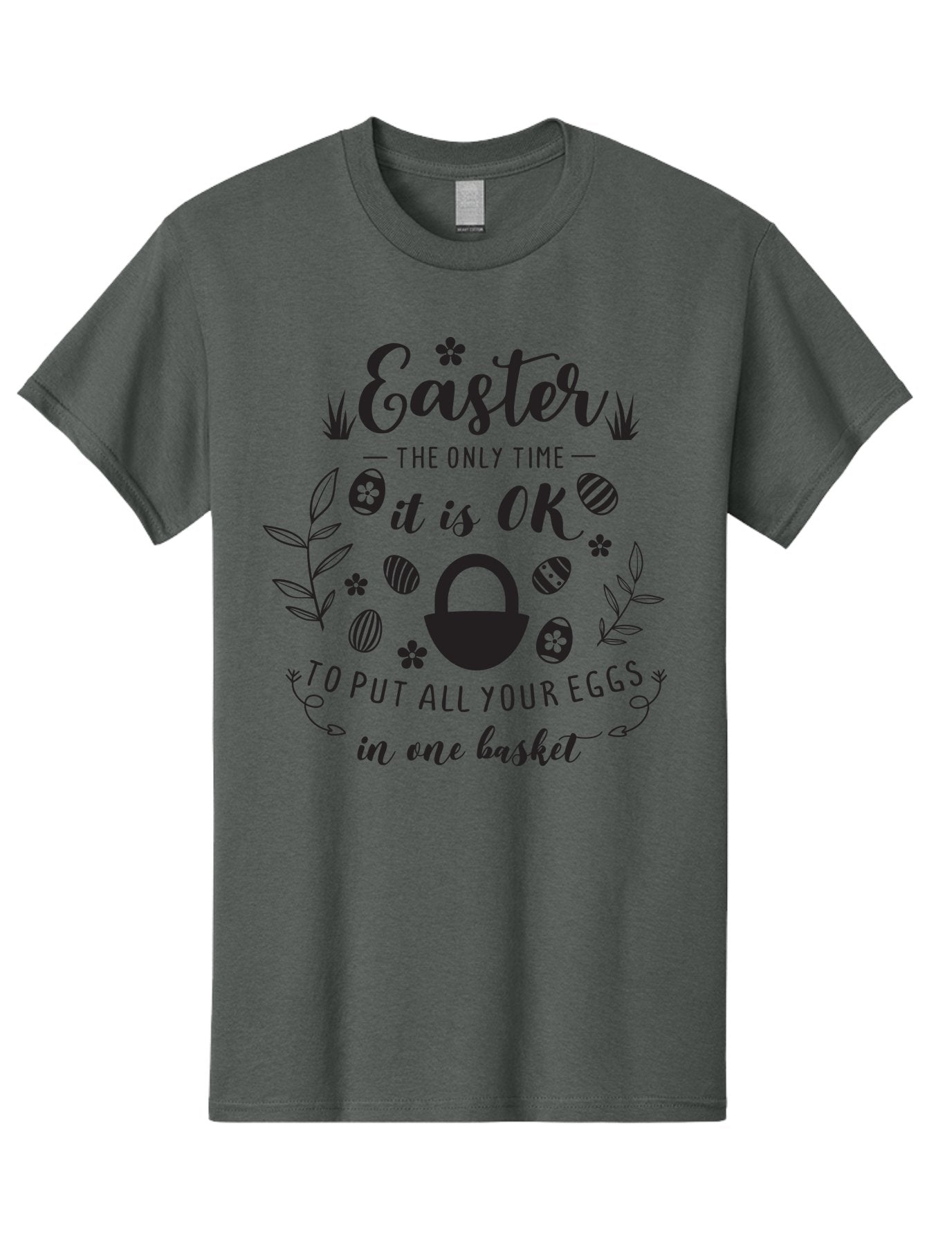 Easter-Eggs Men'S Graphic Tee, 100% Cotton, Comfortable Casual Summer Wear, Machine Washable, Easter Eggs, Egg Basket, Easter Basket, Egg Hunt, Spring Flowers, Easter Quote, Funny Easter, Easter Humor, Egg Decoration Aac677 6