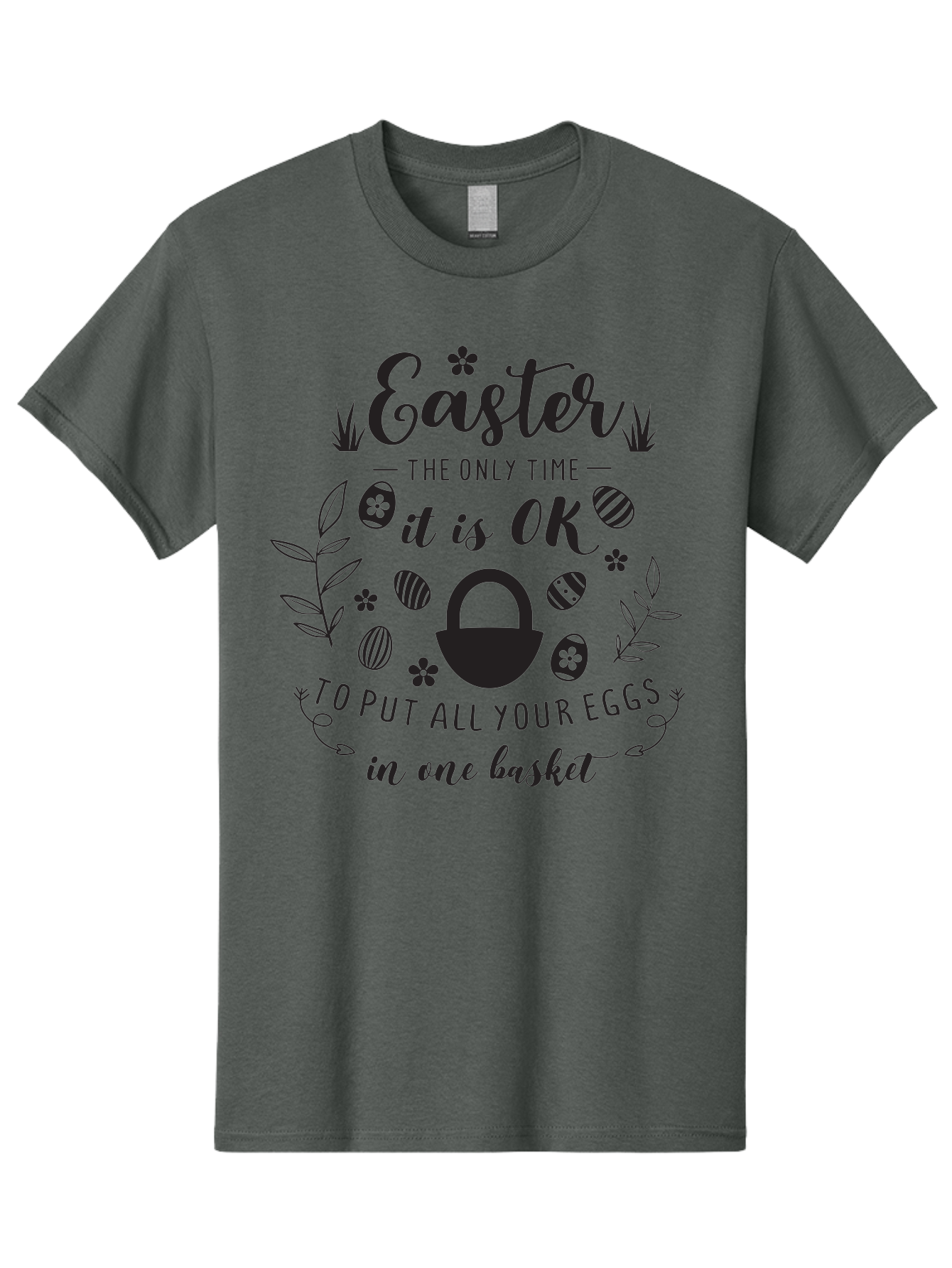 Easter-Eggs Men'S Graphic Tee, 100% Cotton, Comfortable Casual Summer Wear, Machine Washable, Easter Eggs, Egg Basket, Easter Basket, Egg Hunt, Spring Flowers, Easter Quote, Funny Easter, Easter Humor, Egg Decoration Aac677 13