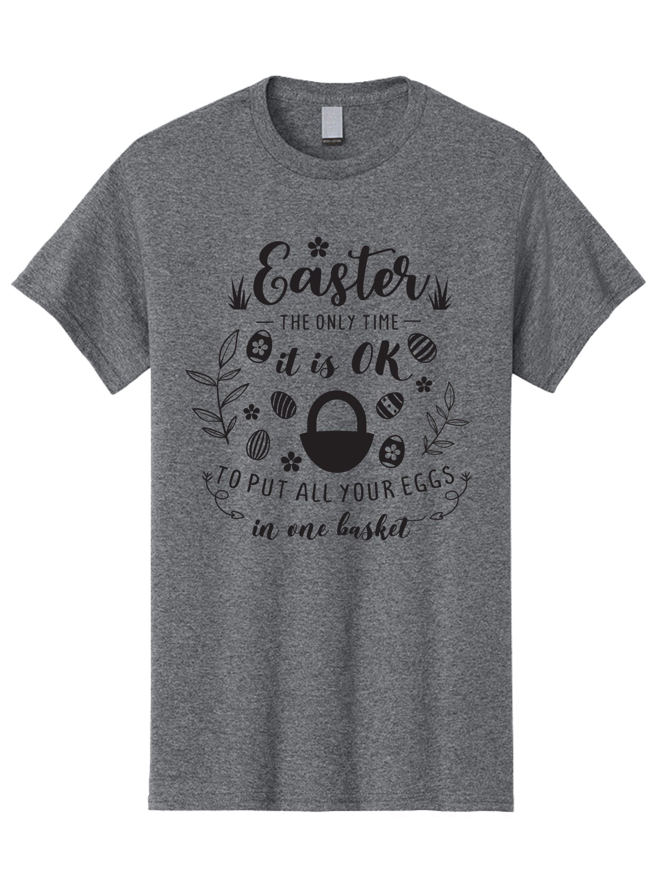 Easter-Eggs Men'S Graphic Tee, 100% Cotton, Comfortable Casual Summer Wear, Machine Washable, Easter Eggs, Egg Basket, Easter Basket, Egg Hunt, Spring Flowers, Easter Quote, Funny Easter, Easter Humor, Egg Decoration Aac677 14
