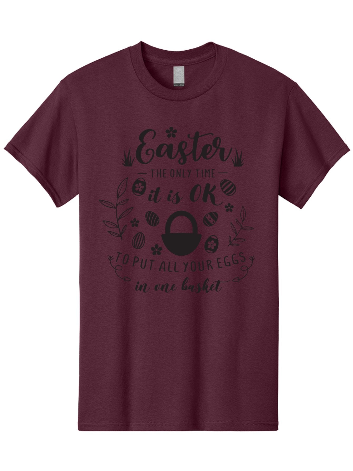 Easter-Eggs Men'S Graphic Tee, 100% Cotton, Comfortable Casual Summer Wear, Machine Washable, Easter Eggs, Egg Basket, Easter Basket, Egg Hunt, Spring Flowers, Easter Quote, Funny Easter, Easter Humor, Egg Decoration Aac677 9