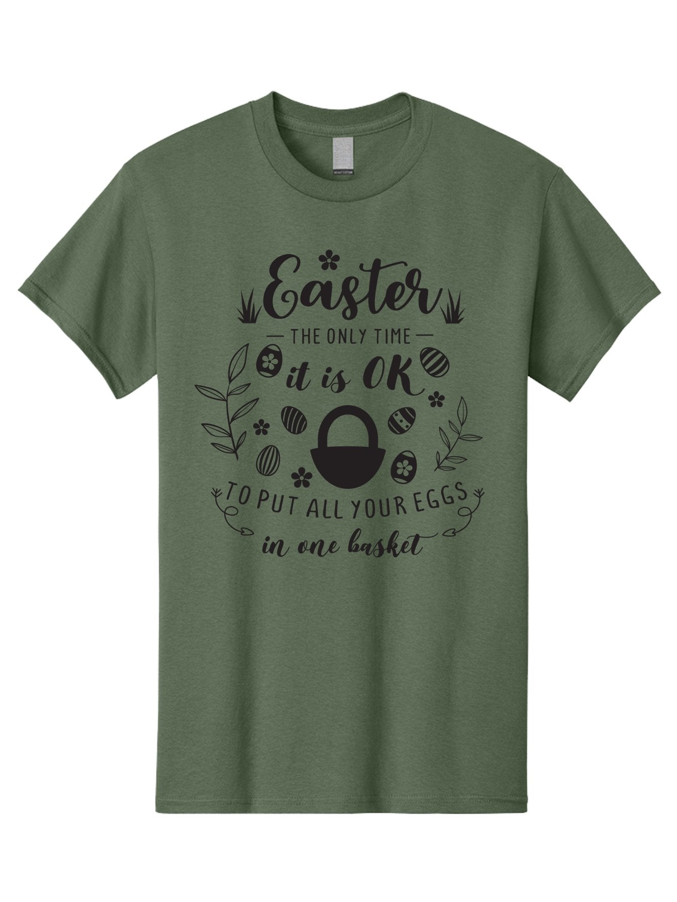 Easter-Eggs Men'S Graphic Tee, 100% Cotton, Comfortable Casual Summer Wear, Machine Washable, Easter Eggs, Egg Basket, Easter Basket, Egg Hunt, Spring Flowers, Easter Quote, Funny Easter, Easter Humor, Egg Decoration Aac677 4