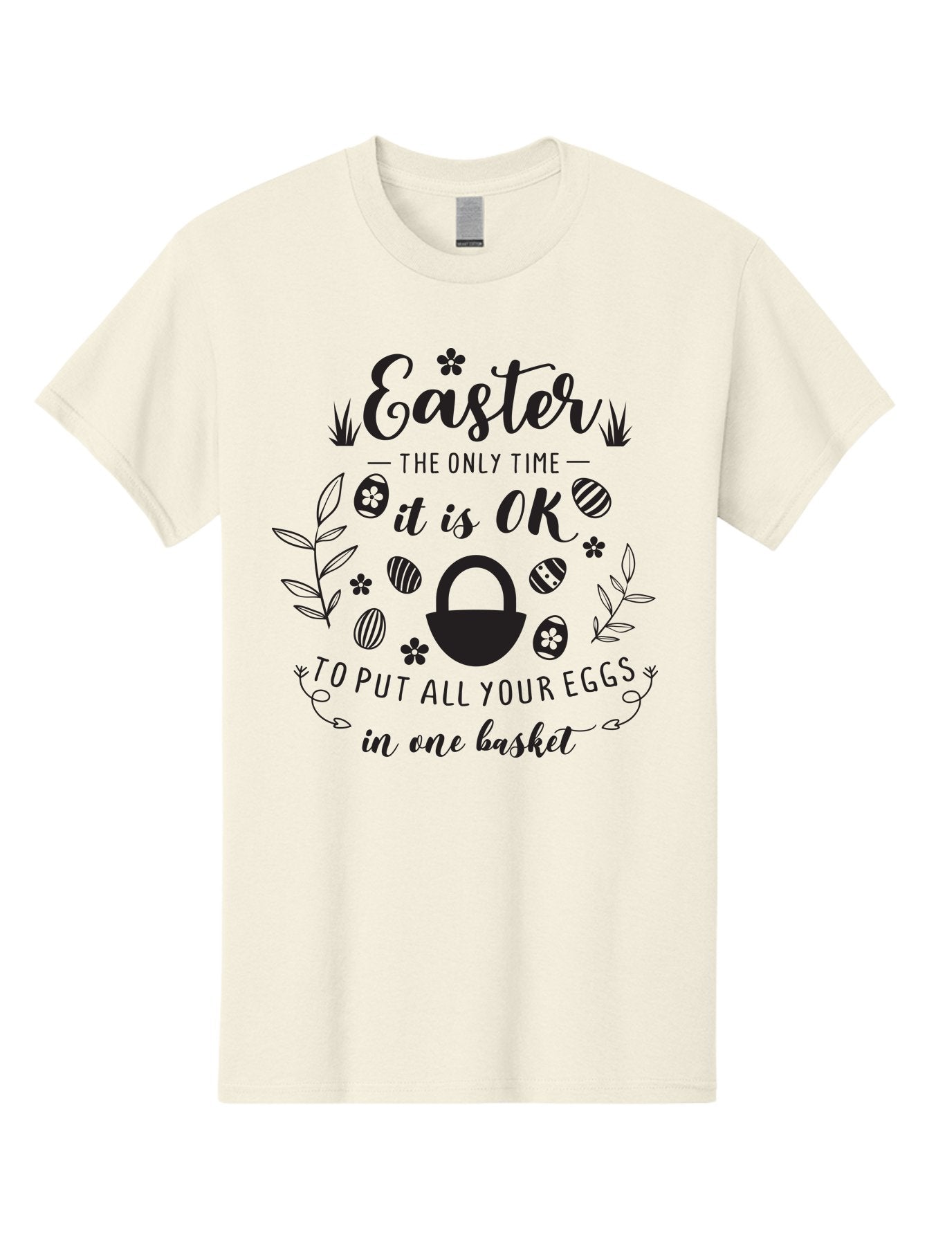 Easter-Eggs Men'S Graphic Tee, 100% Cotton, Comfortable Casual Summer Wear, Machine Washable, Easter Eggs, Egg Basket, Easter Basket, Egg Hunt, Spring Flowers, Easter Quote, Funny Easter, Easter Humor, Egg Decoration Aac677 5