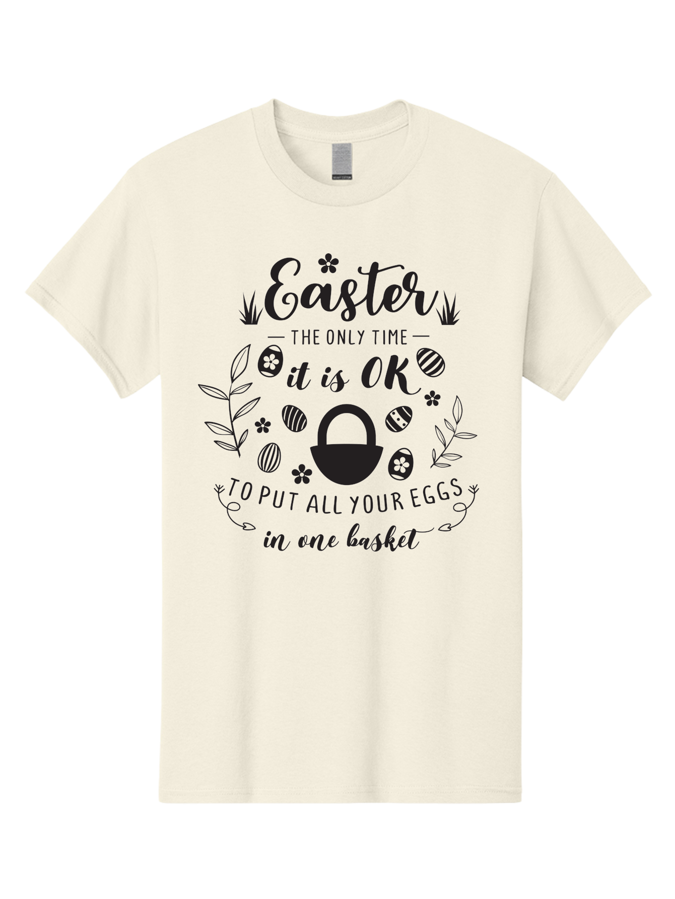 Easter-Eggs Men'S Graphic Tee, 100% Cotton, Comfortable Casual Summer Wear, Machine Washable, Easter Eggs, Egg Basket, Easter Basket, Egg Hunt, Spring Flowers, Easter Quote, Funny Easter, Easter Humor, Egg Decoration Aac677 15