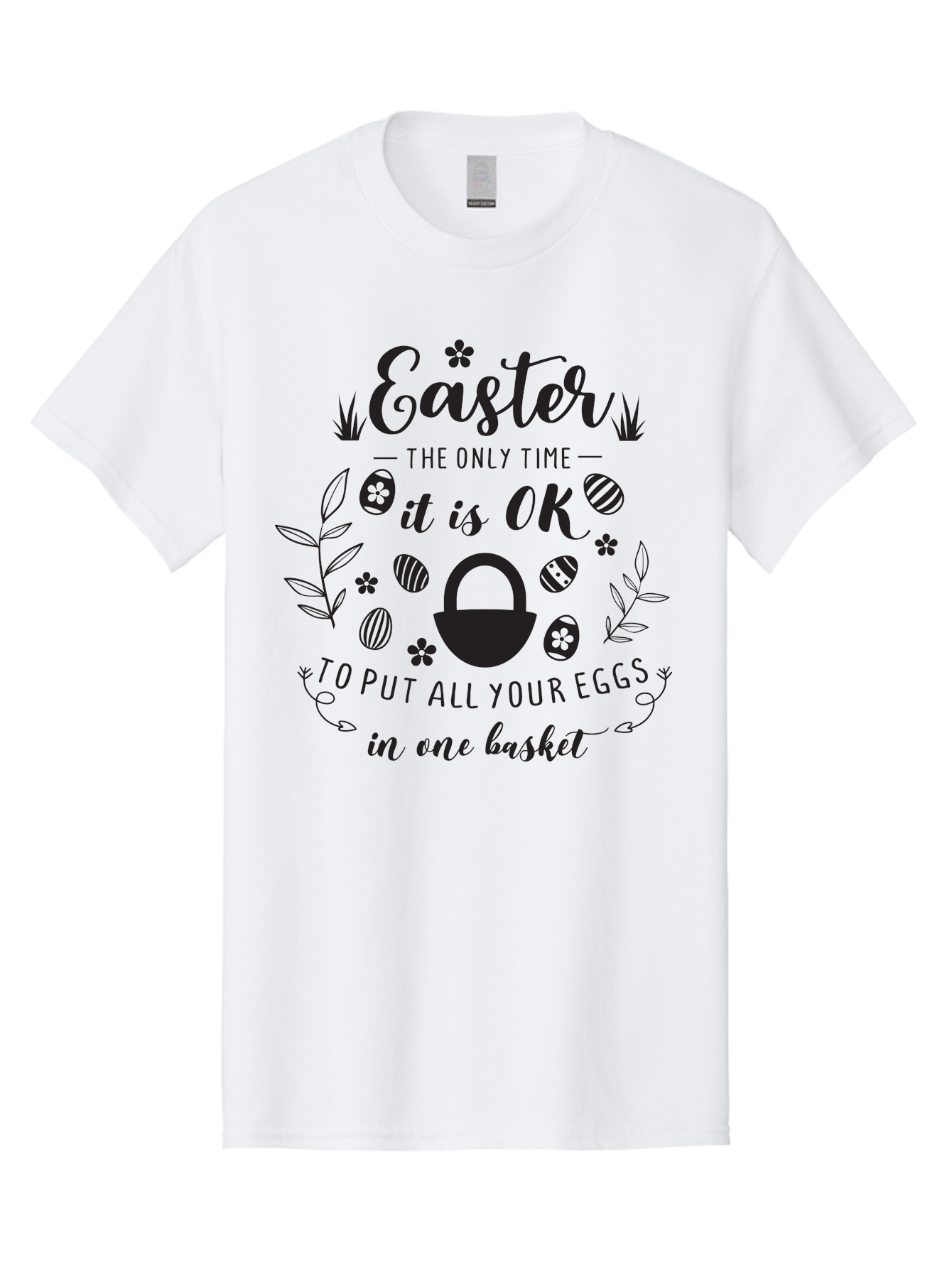 Easter-Eggs Men'S Graphic Tee, 100% Cotton, Comfortable Casual Summer Wear, Machine Washable, Easter Eggs, Egg Basket, Easter Basket, Egg Hunt, Spring Flowers, Easter Quote, Funny Easter, Easter Humor, Egg Decoration Aac677 29