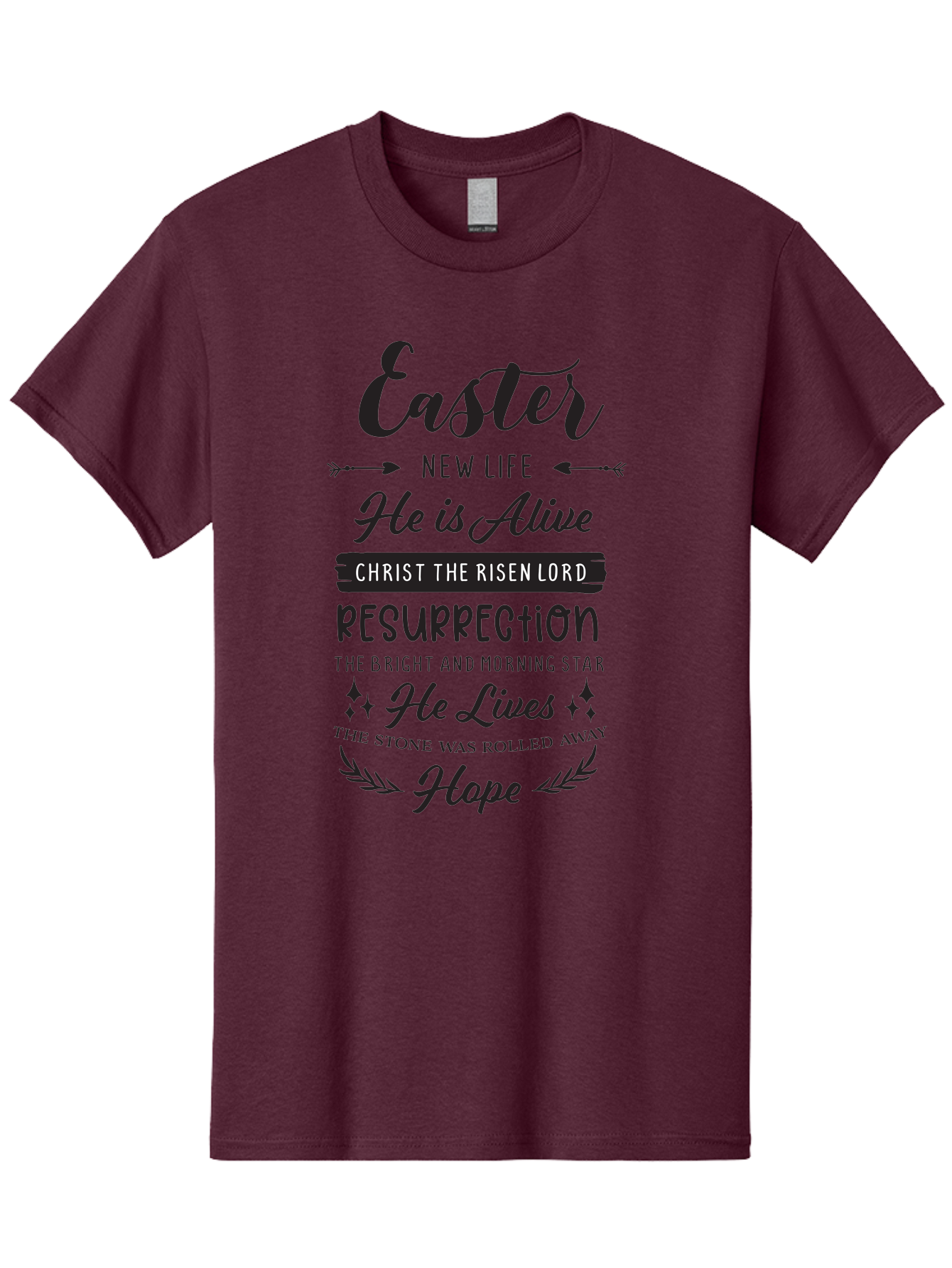 Easter Men'S Graphic Tee, 100% Cotton, Comfortable Casual Summer Wear, Machine Washable, Easter Message, He Is Alive, Christ The Risen Lord, Resurrection, New Life, Hope, Christian Faith, Biblical Scripture, Inspirational Quote, Aac678 5