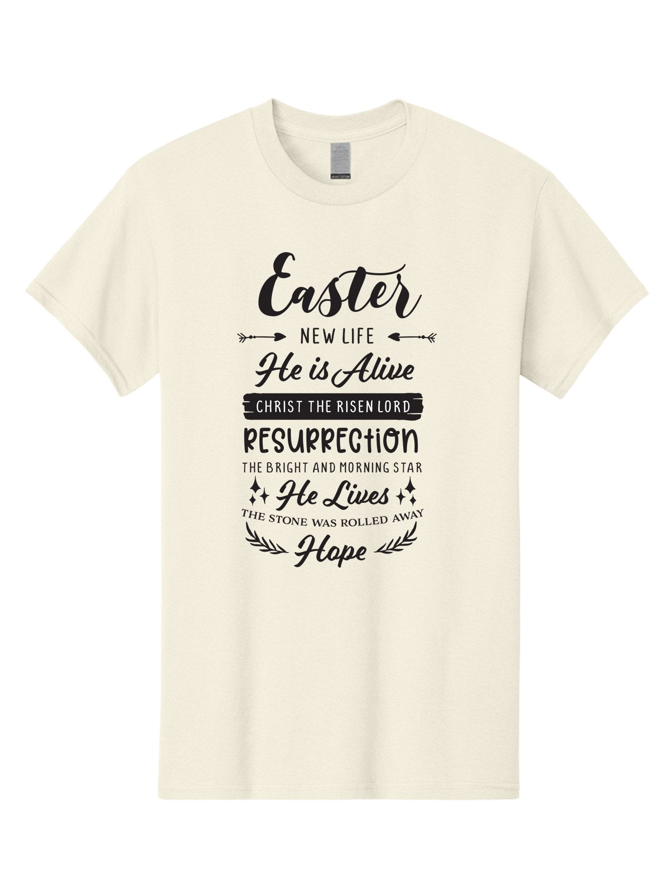 Easter Men'S Graphic Tee, 100% Cotton, Comfortable Casual Summer Wear, Machine Washable, Easter Message, He Is Alive, Christ The Risen Lord, Resurrection, New Life, Hope, Christian Faith, Biblical Scripture, Inspirational Quote, Aac678 5