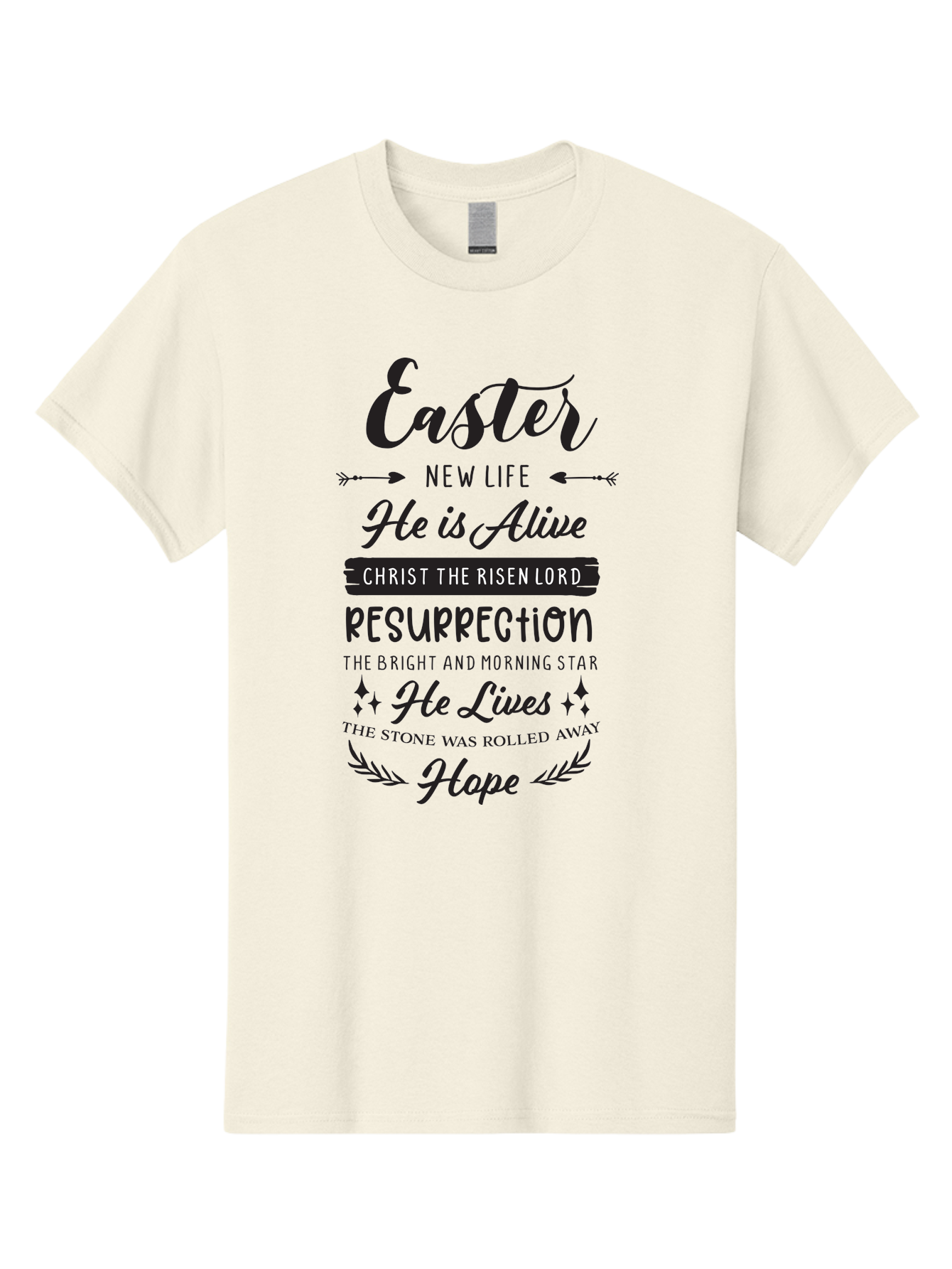 Easter Men'S Graphic Tee, 100% Cotton, Comfortable Casual Summer Wear, Machine Washable, Easter Message, He Is Alive, Christ The Risen Lord, Resurrection, New Life, Hope, Christian Faith, Biblical Scripture, Inspirational Quote, Aac678 15
