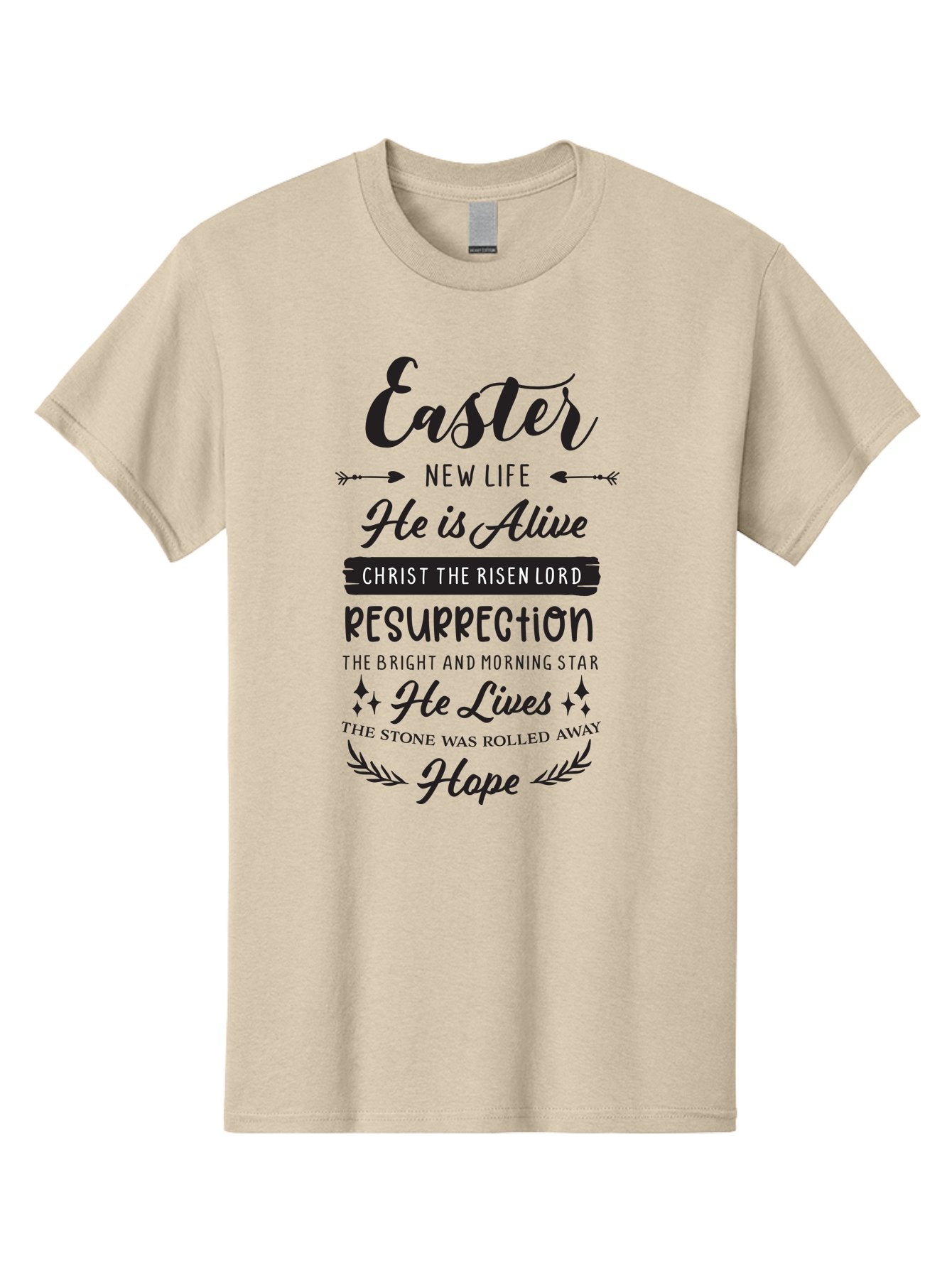 Easter Men'S Graphic Tee, 100% Cotton, Comfortable Casual Summer Wear, Machine Washable, Easter Message, He Is Alive, Christ The Risen Lord, Resurrection, New Life, Hope, Christian Faith, Biblical Scripture, Inspirational Quote, Aac678 4