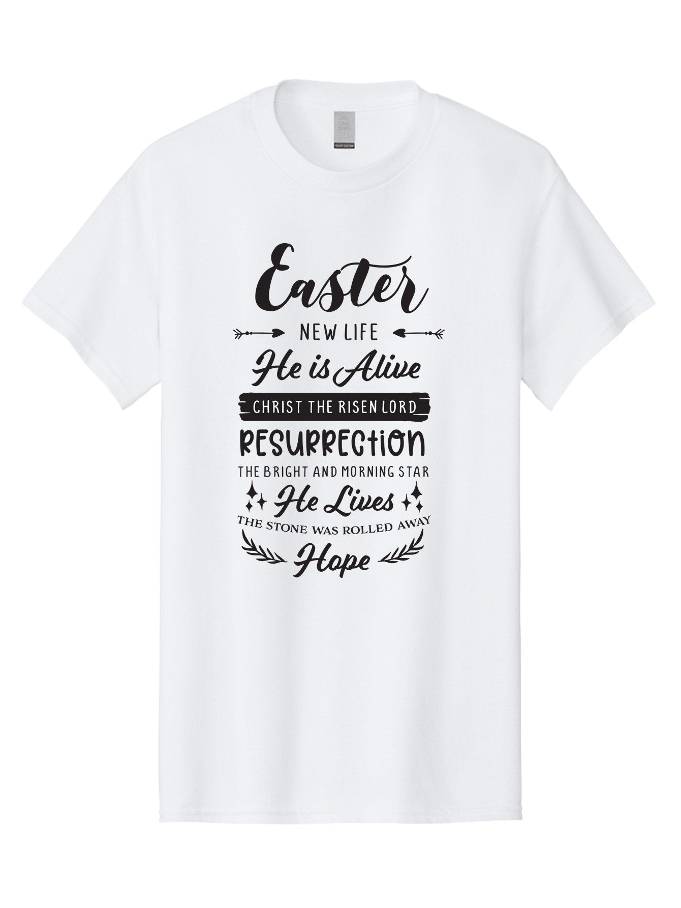Easter Men'S Graphic Tee, 100% Cotton, Comfortable Casual Summer Wear, Machine Washable, Easter Message, He Is Alive, Christ The Risen Lord, Resurrection, New Life, Hope, Christian Faith, Biblical Scripture, Inspirational Quote, Aac678 7