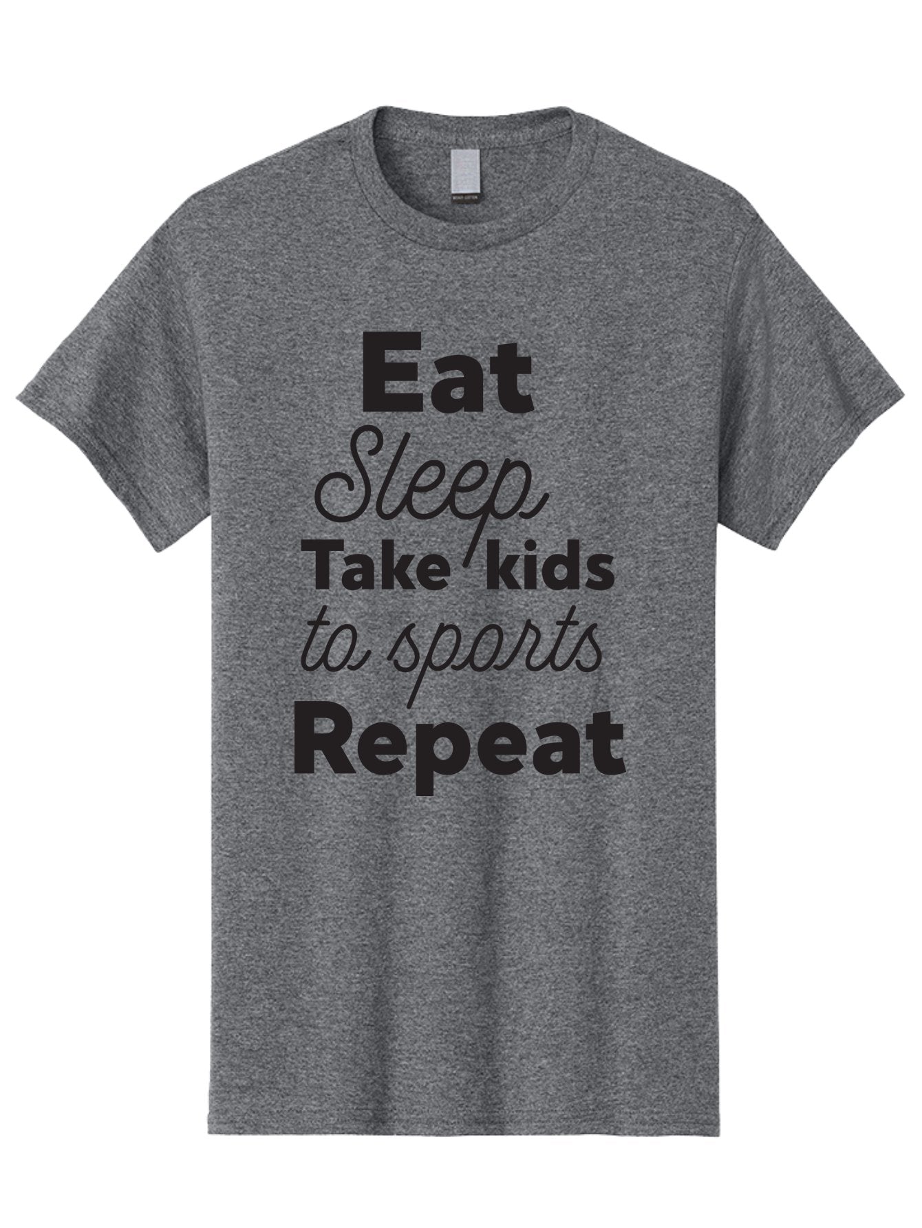 Eat-Sleep-Take-Kids-To-Sports-Repeat Men'S Graphic Tee, 100% Cotton, Comfortable Casual Summer Wear, Machine Washable, Busy Parents, Parenting Life, Family Activities, Kids Sports, Daily Routine, Parenting Humor, Eat Sleep Repeat Aac682 13