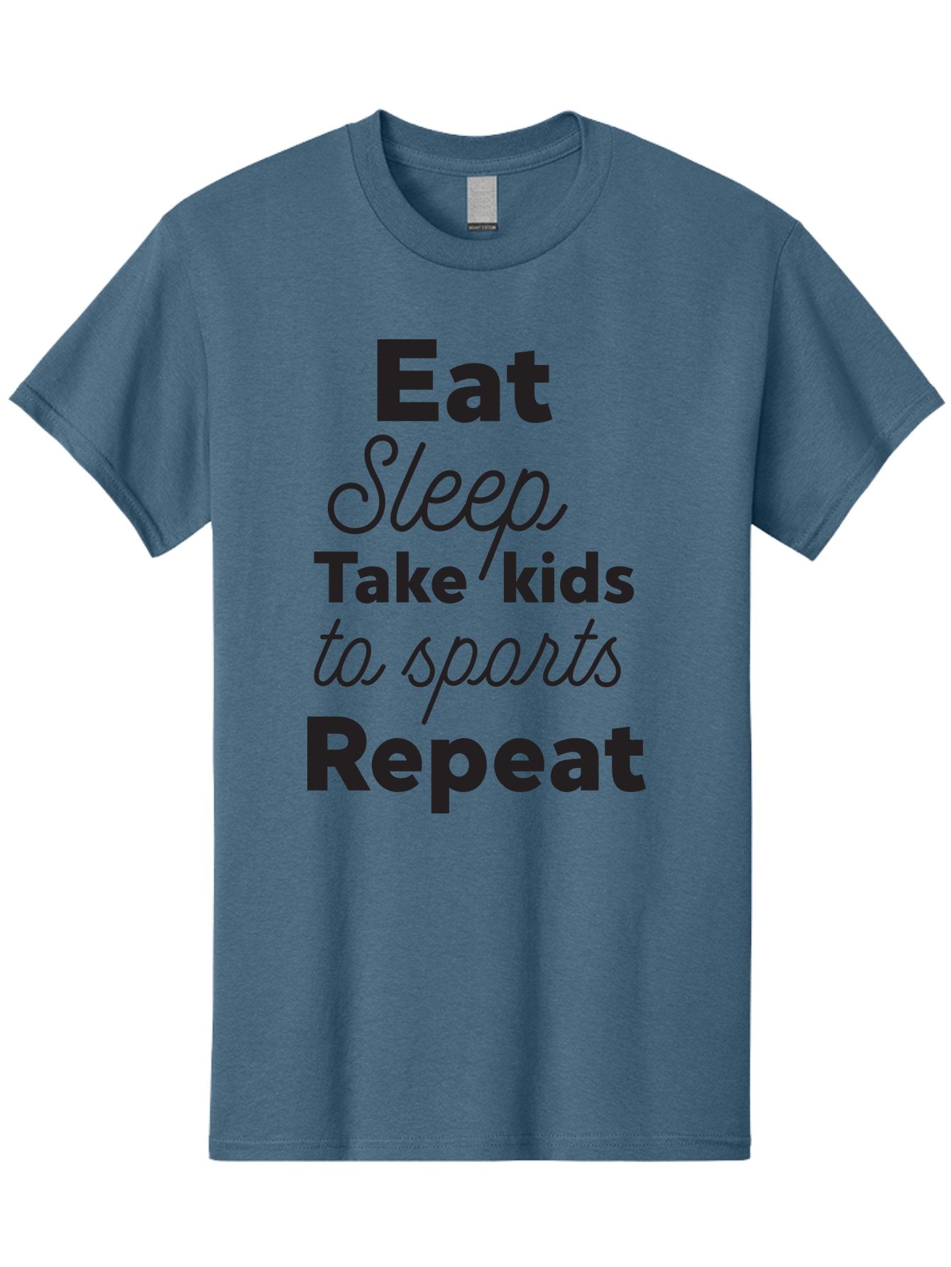 Eat-Sleep-Take-Kids-To-Sports-Repeat Men'S Graphic Tee, 100% Cotton, Comfortable Casual Summer Wear, Machine Washable, Busy Parents, Parenting Life, Family Activities, Kids Sports, Daily Routine, Parenting Humor, Eat Sleep Repeat Aac682 12